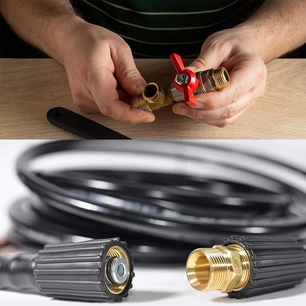 Yakamoz 4 Pieces Pressure Washer Hose Adapter, 3/4" NPT Male Brass Nipples, Brass Pipe Adapter Fittings for Extending and Connecting Pipes image number 6