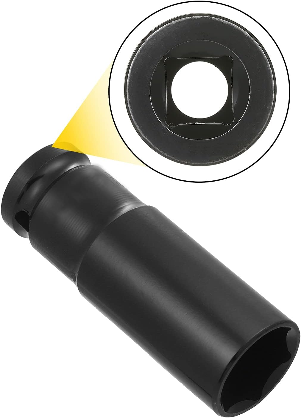 Yasao 1/2Inch Drive Hex Impact Socket Set 10-Piece Deep Socket Metric Sizes 8-19Mm Carbon Steel with Storage Box image number 3