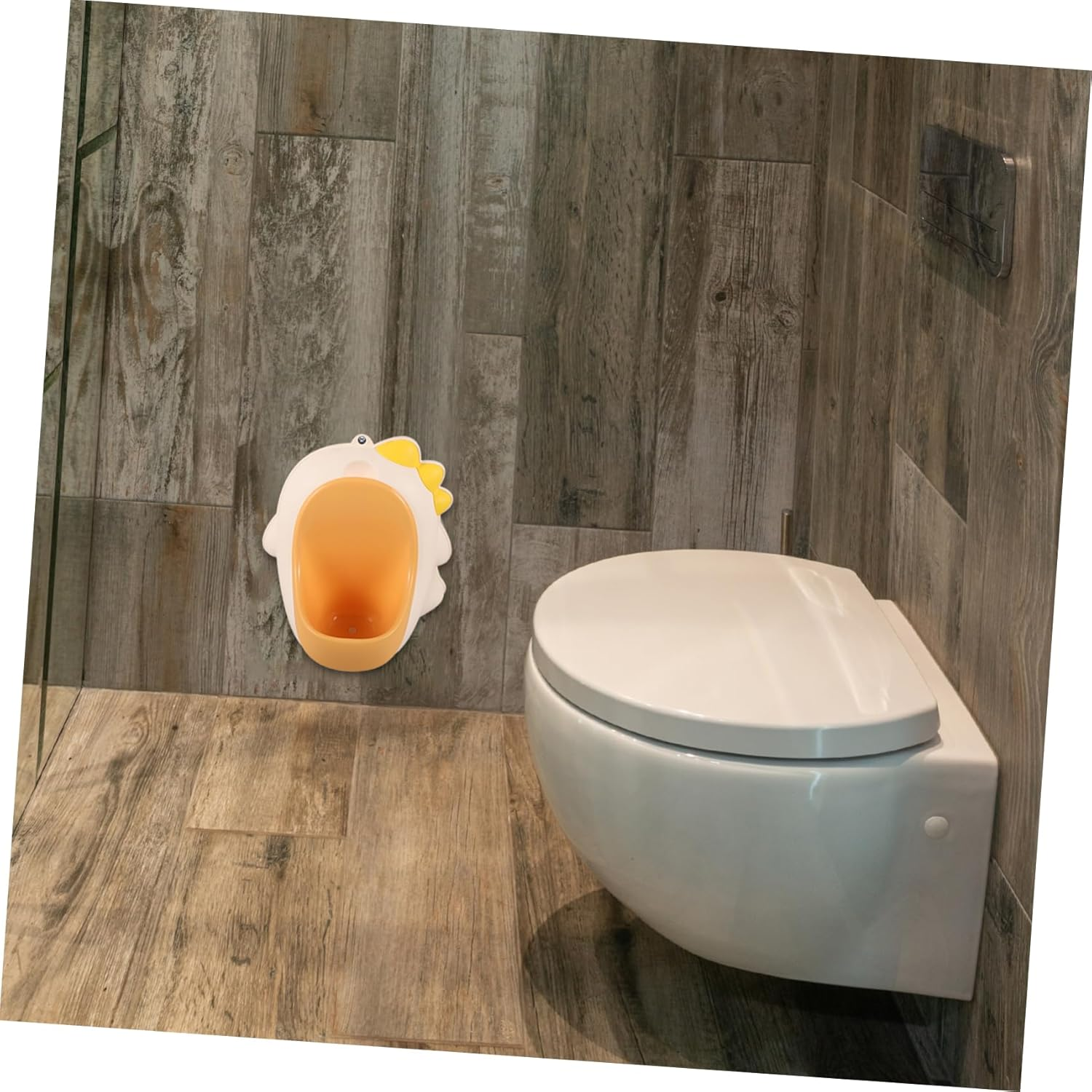 Kisangel Cartoon Dinosaur Potty Training Urinal for Toddlers Boys Standing Wall Mount Bathroom Use image number 5