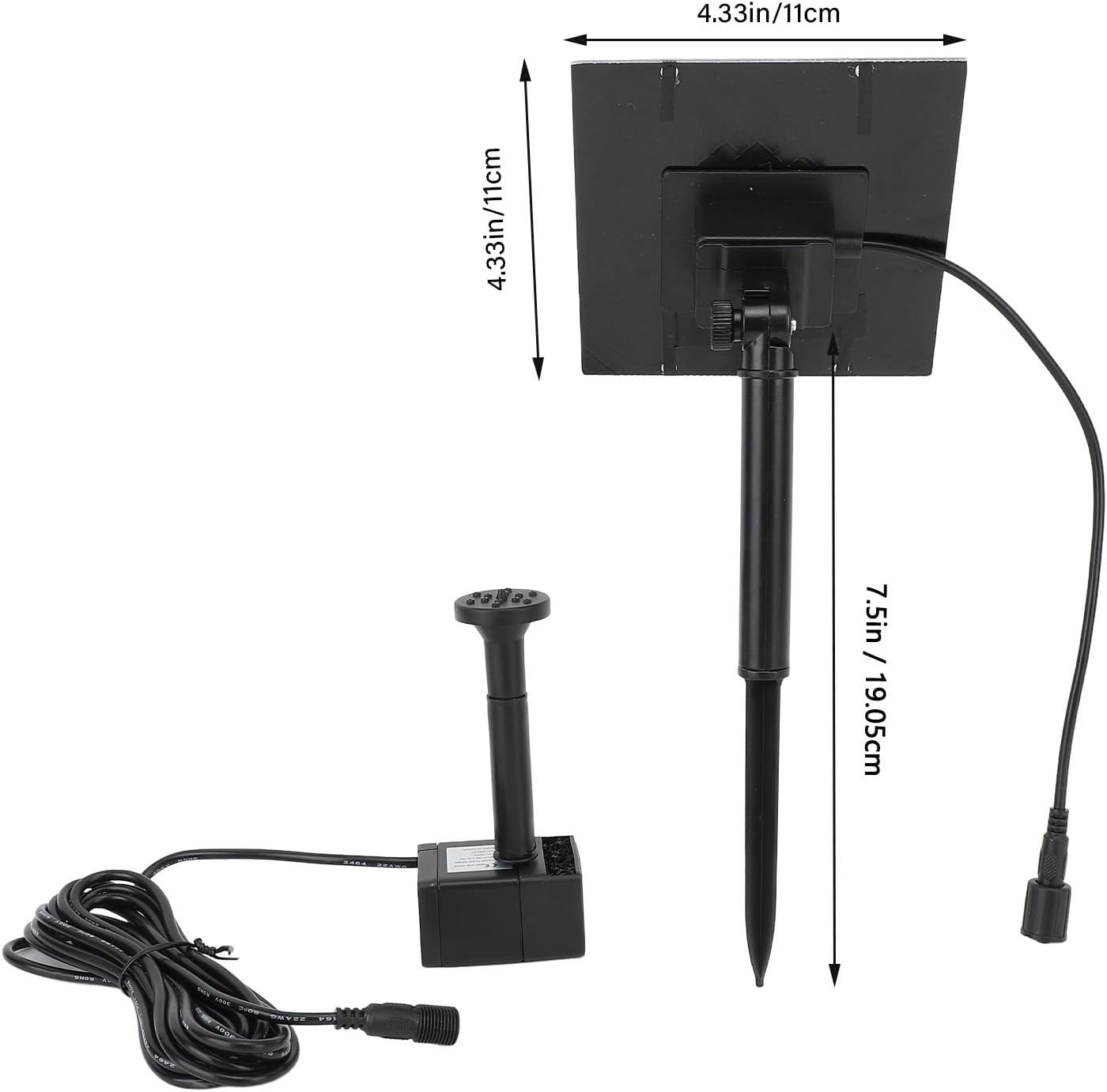 Solar Water Pump Kit, Solar Fountain Pump, Bird Bath Fountain Pump for Bird Baths, Gardens, Backyards, Swimming Pools, Fish Tanks, Etc image number 5