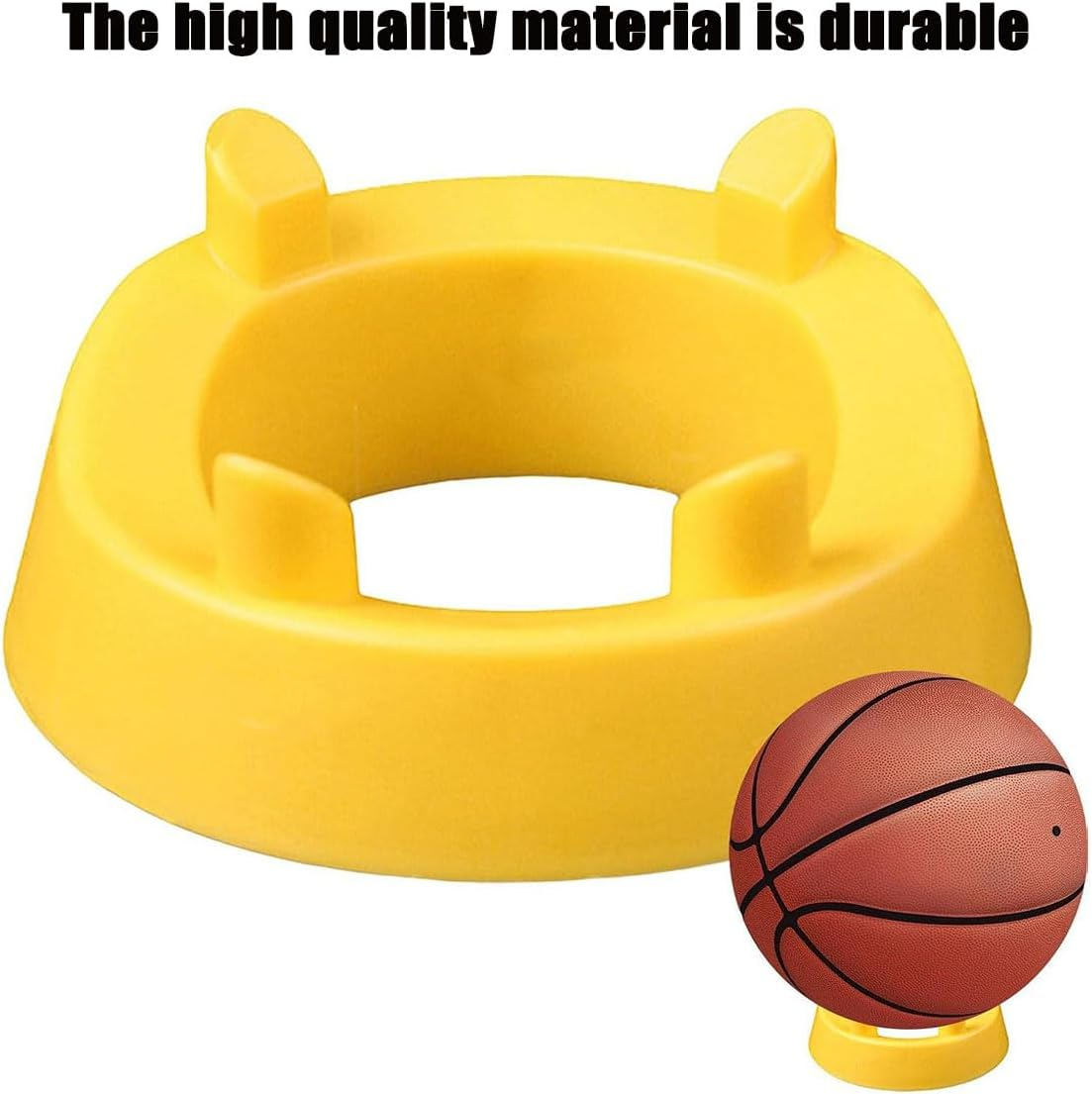 AIMALL 2PCS Multi-Functional Ball Holder, Sturdy Four-Corner Base for Footballs, Basketballs, Volleyballs, 4.92 Inches Wide, Available in Six Colors
