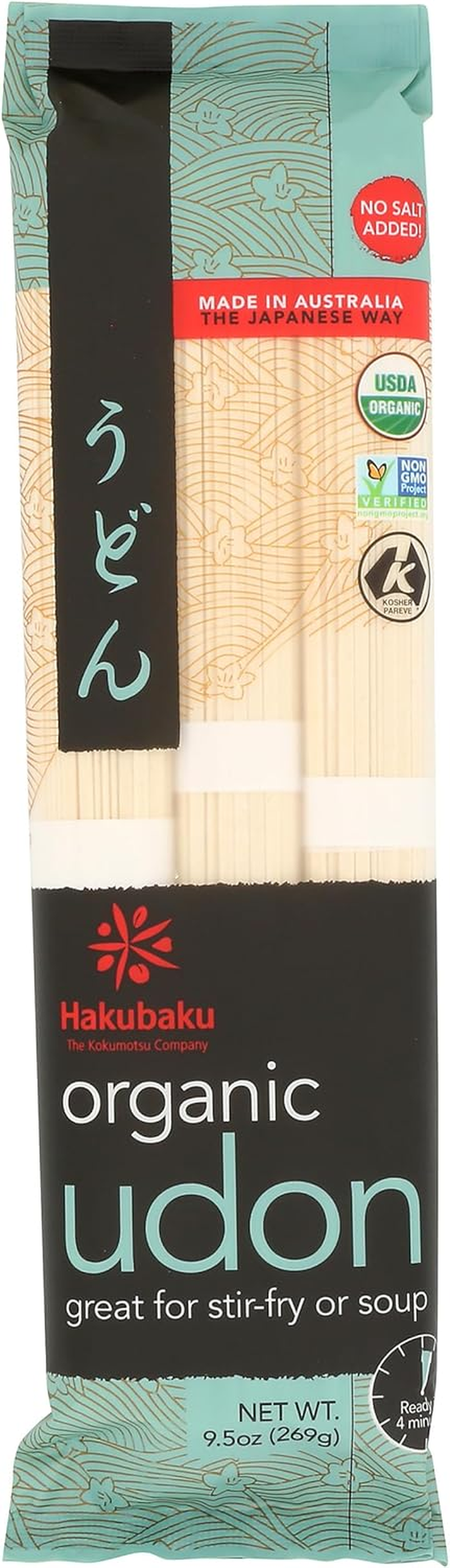 Hakubaku Organic Udon Noodle, 270 G image number 4