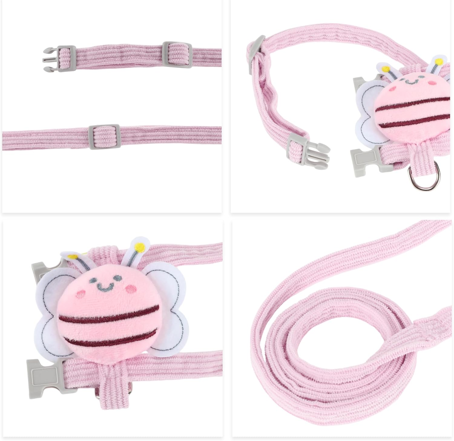 CAPASTEC Easy Control Dog Harness Set, Cat Harness and Leash Set, Medium, Pink image number 4