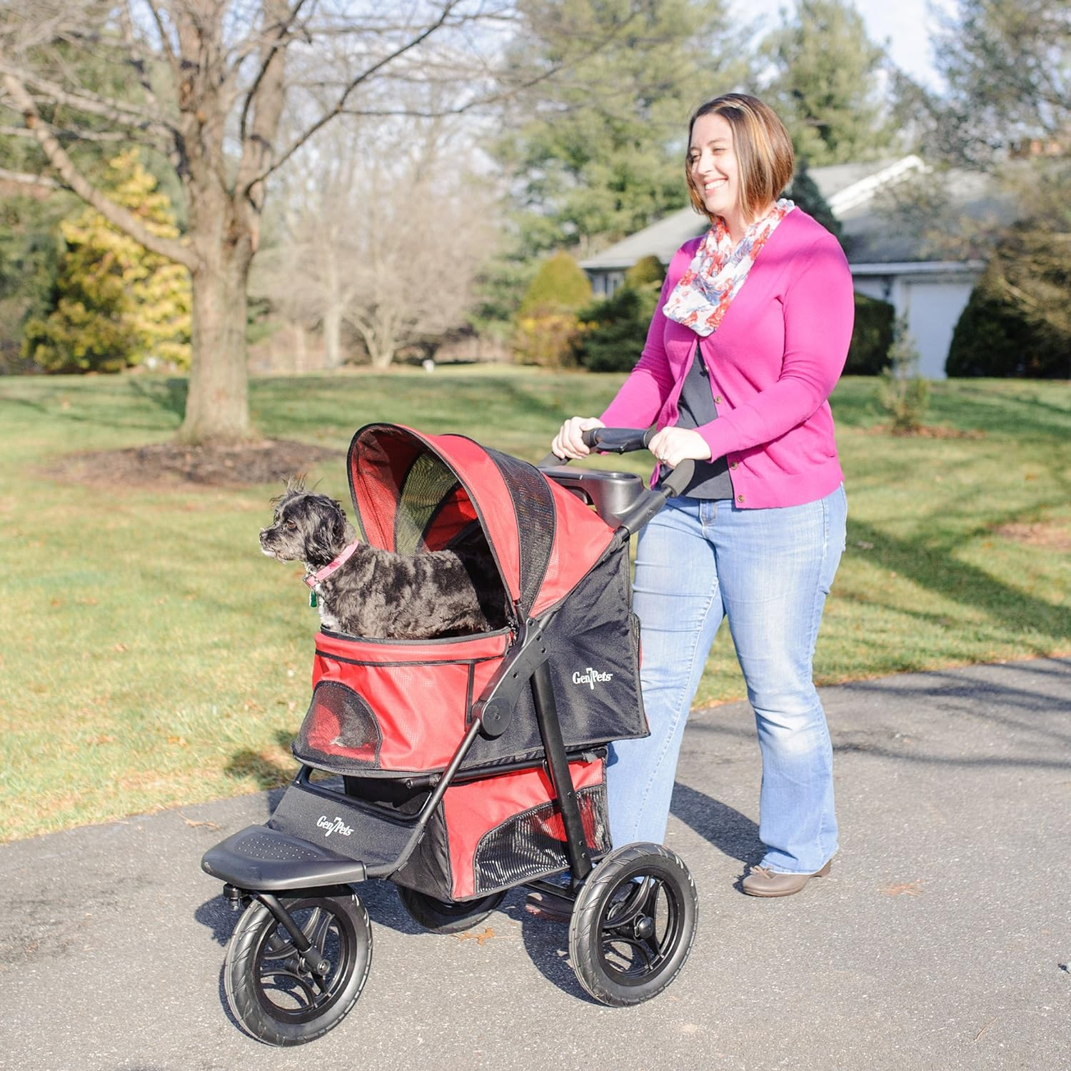 Gen7Pets Jogger Pet Stroller, Red image number 4