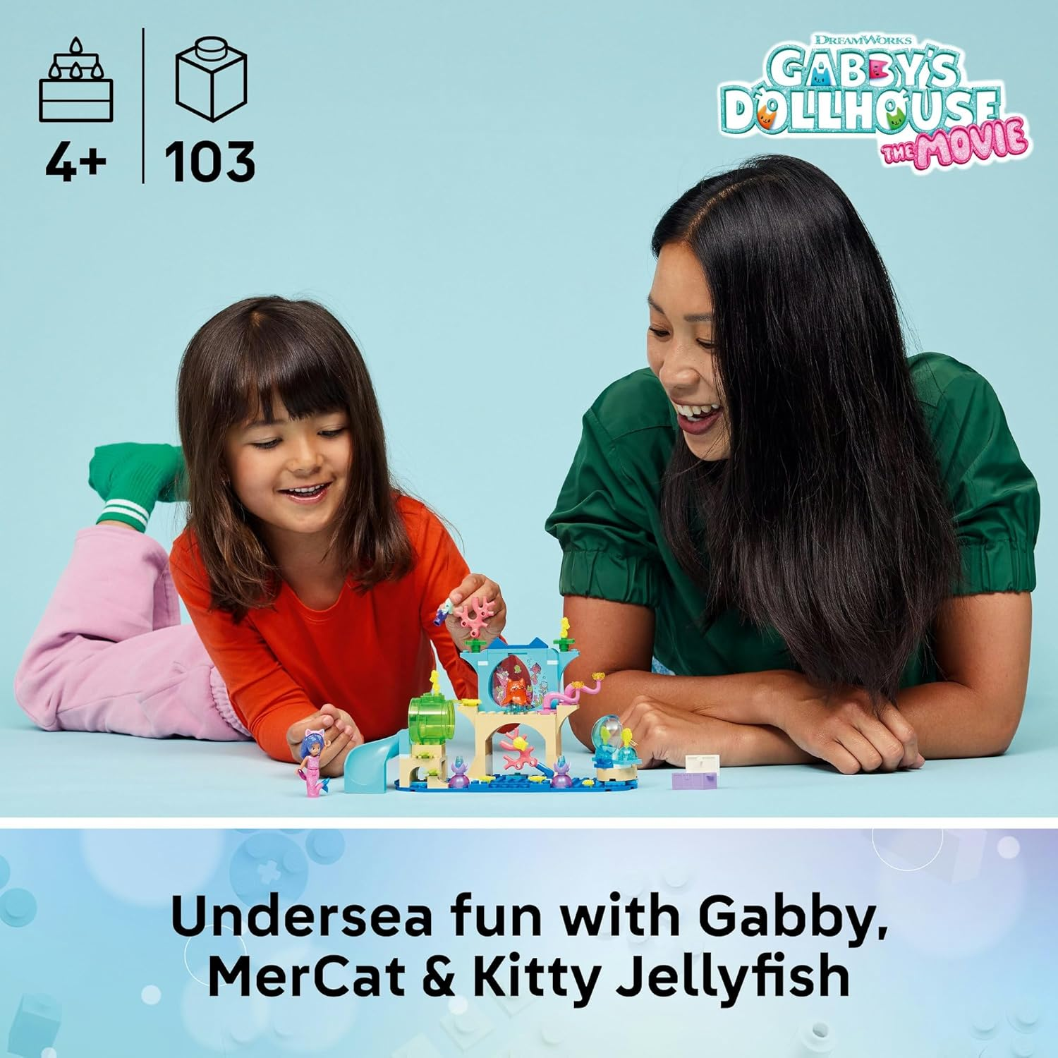 LEGO&reg; Gabby&rsquo;S Dollhouse Mermaid Gabby&rsquo;S Aquarium Adventure 11204 Sea Creature Toy with Ocean Life and Animals, Small Toy for Kids, Imaginative Building Playset for Girls and Boys Aged 4 and Over image number 1