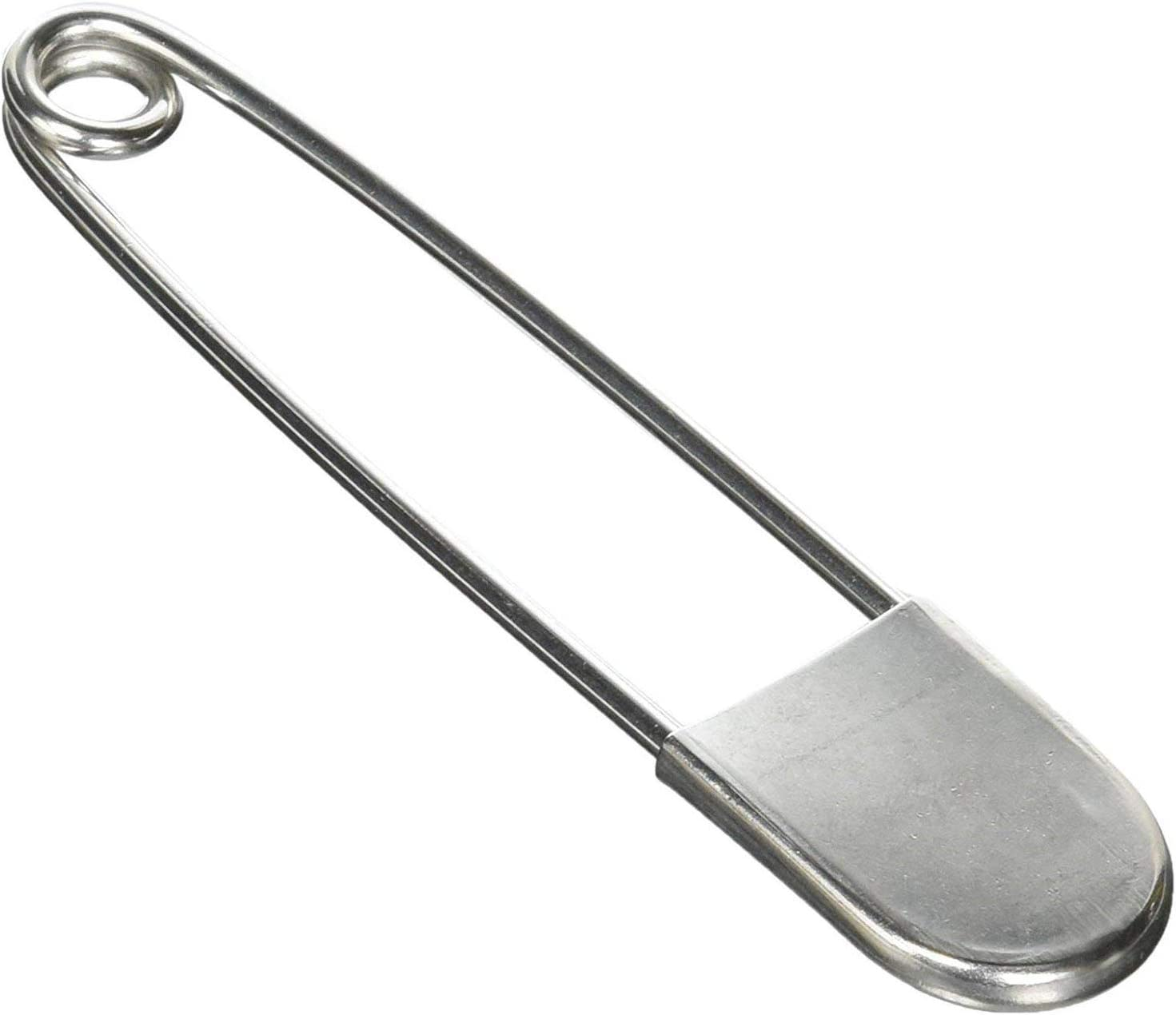 Tool Gadget Large Safety Pins, 5 Inch Safety Pins, 10 PCS Stainless Steel Safety Pins Large, Silver Huge Strong XL Safety Pins, Extra Large Laundry Pins for Blankets, Heavy Laundry, Upholstery(5")
