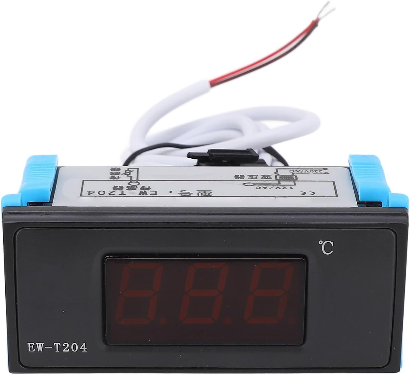 Fdit Digital Thermostat Dual Display Temperature Controller for Efficient Work AC12V ABS Material image number 1