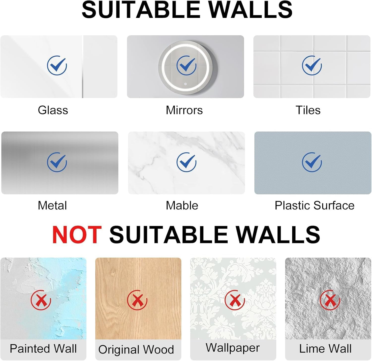 No-Drill Suction Hooks, 2024 Upgraded Stainless Steel Waterproof Hooks for Bathroom, Shower, Kitchen, and Mirrors, Heavy Duty Towel Holders(Multipack, Matte Black) image number 7