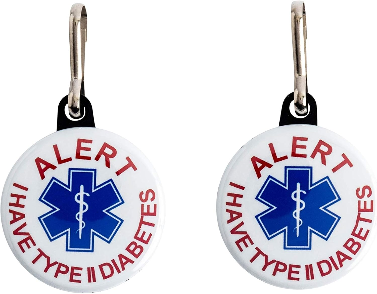 Secure ID I Have Type II Diabetes Button with Snap Clip, Life Alert Button, Medical ID Button for Emergency Situations, Medical Alert for Diabetes Patients (Pacemaker) image number 1