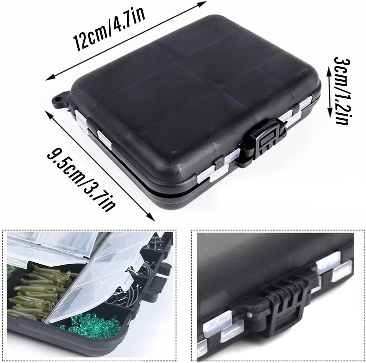 AIMALL 420 Pieces European Carp Fishing Accessories Kit with Hooks, Bean Stoppers, Swivels, and Fishing Gear for Hooking, Rigging, and Tackle Organization image number 3