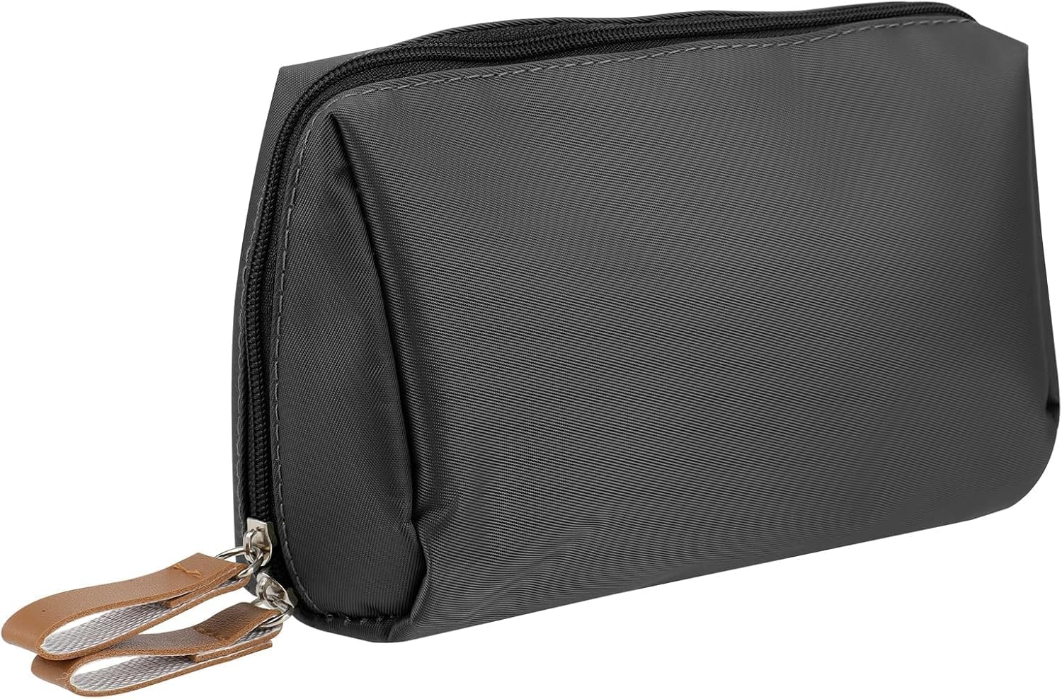 Small Makeup Bag Beauty Cosmetic Organizer Pouch,1Pc Small Cosmetic Bag Mini Portable Makeup Bag,Mini Cosmetic Bag Travel Make up Pouch with Double Zipper,Black image number 3