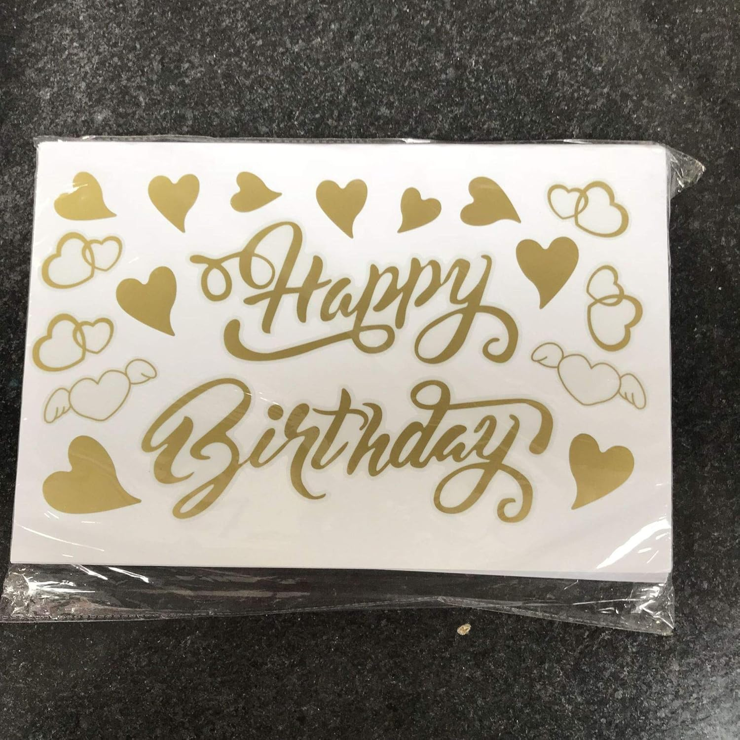 Generic Pack of 6 Gold Happy Birthday Balloon Stickers, Self-Adhesive Balloon Decorations for DIY Balloons at Birthday Party, Unisex-Kids image number 4