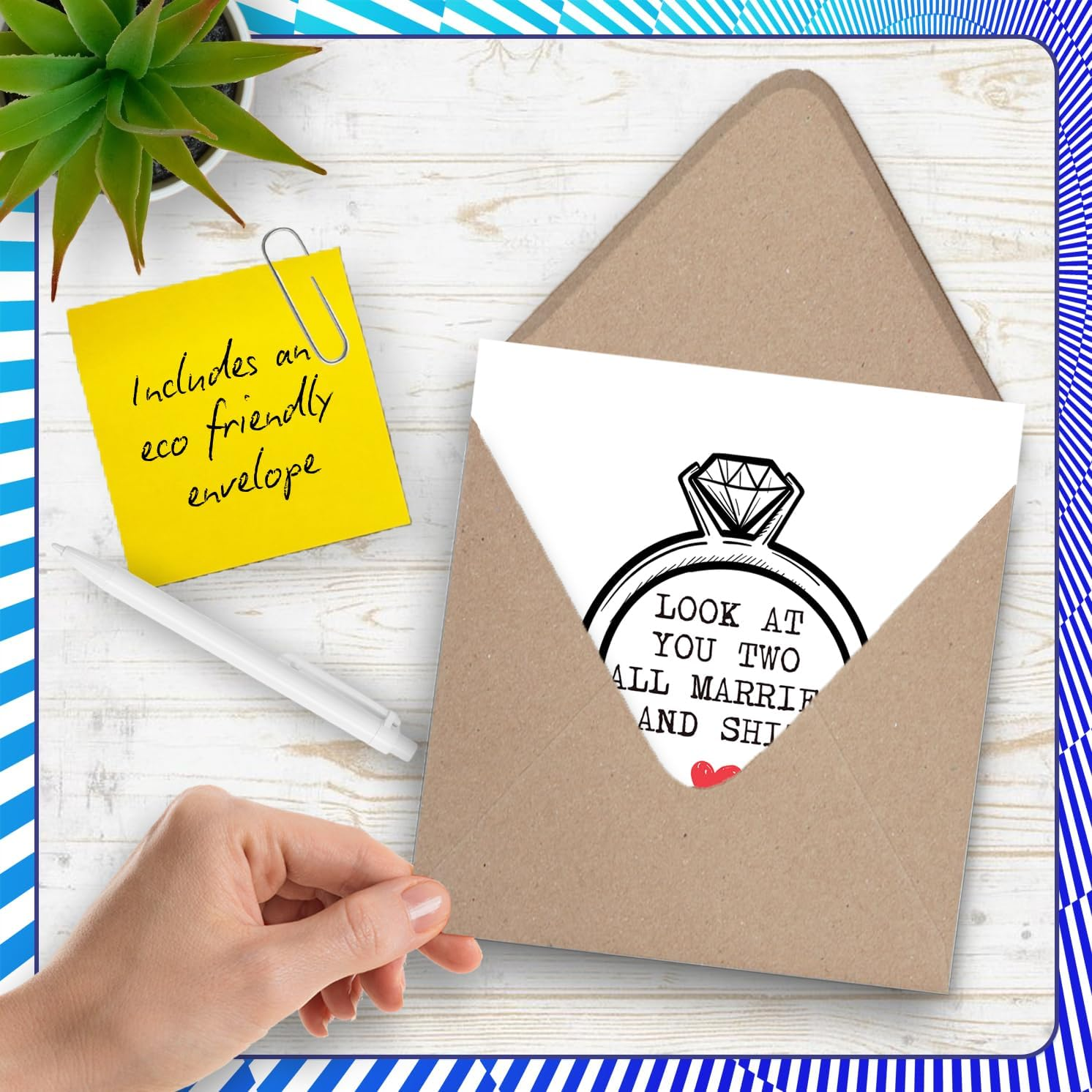 Funny Wedding Card for Couples - Look at You Two Married - Congratulations Gifts, Congrats Well Done Card for Colleague Friends Neighbour Family, 145Mm Joke Marriage Greeting Cards