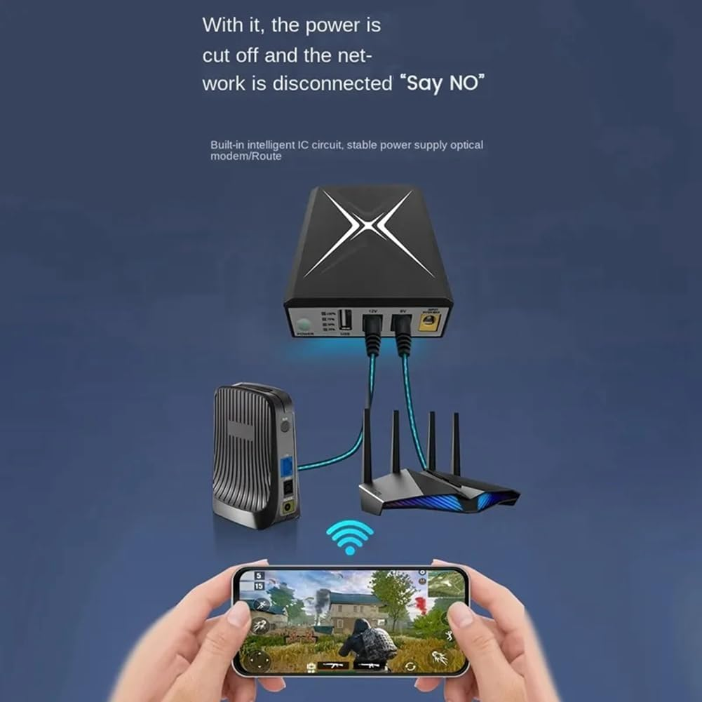 10400Mah DC UPS Uninterrupted Supply Router 9V 12V 18W Battery Backup Mini UPS USB Wifi Router for CCTV Power Supply Easy Install Easy to Use image number 4