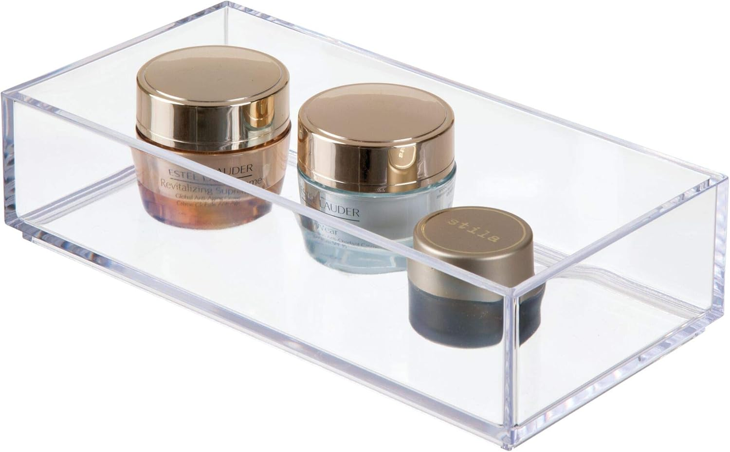 Interdesign Clarity Kitchen Drawer Organizer for Silverware, Spatulas, Gadgets - 4" X 8" X 2", Clear image number 3