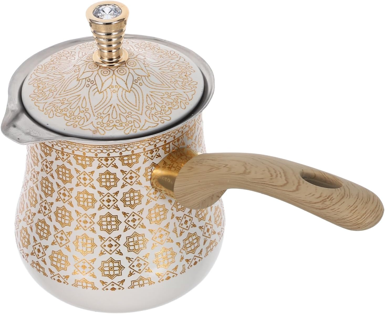 BRIGHTFUFU Stainless Steel Turkish Coffee Pot 720Ml with Lid &ndash; Handheld Mocha Coffee Maker and Stovetop Espresso Pitcher for Milk, Butter, and Chocolate Warming, Suitable for Home and Camping image number 6