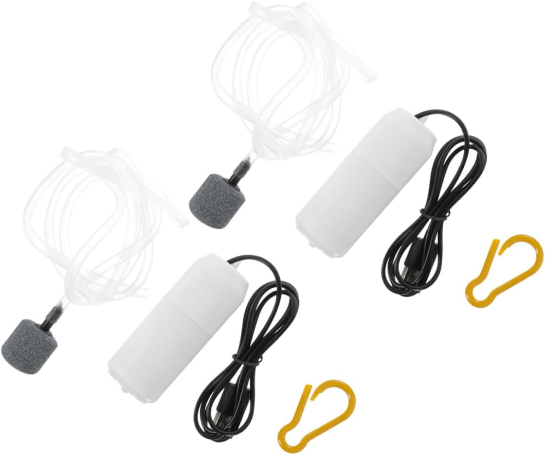 COHEALI 2 Sets Rechargeable Fish Tank Oxygen Pump Quiet USB Aquarium Air Pump with Low Power Consumption High-Grade Plastic Energy-Saving Aerator for Home and Professional Use Random Color image number 6