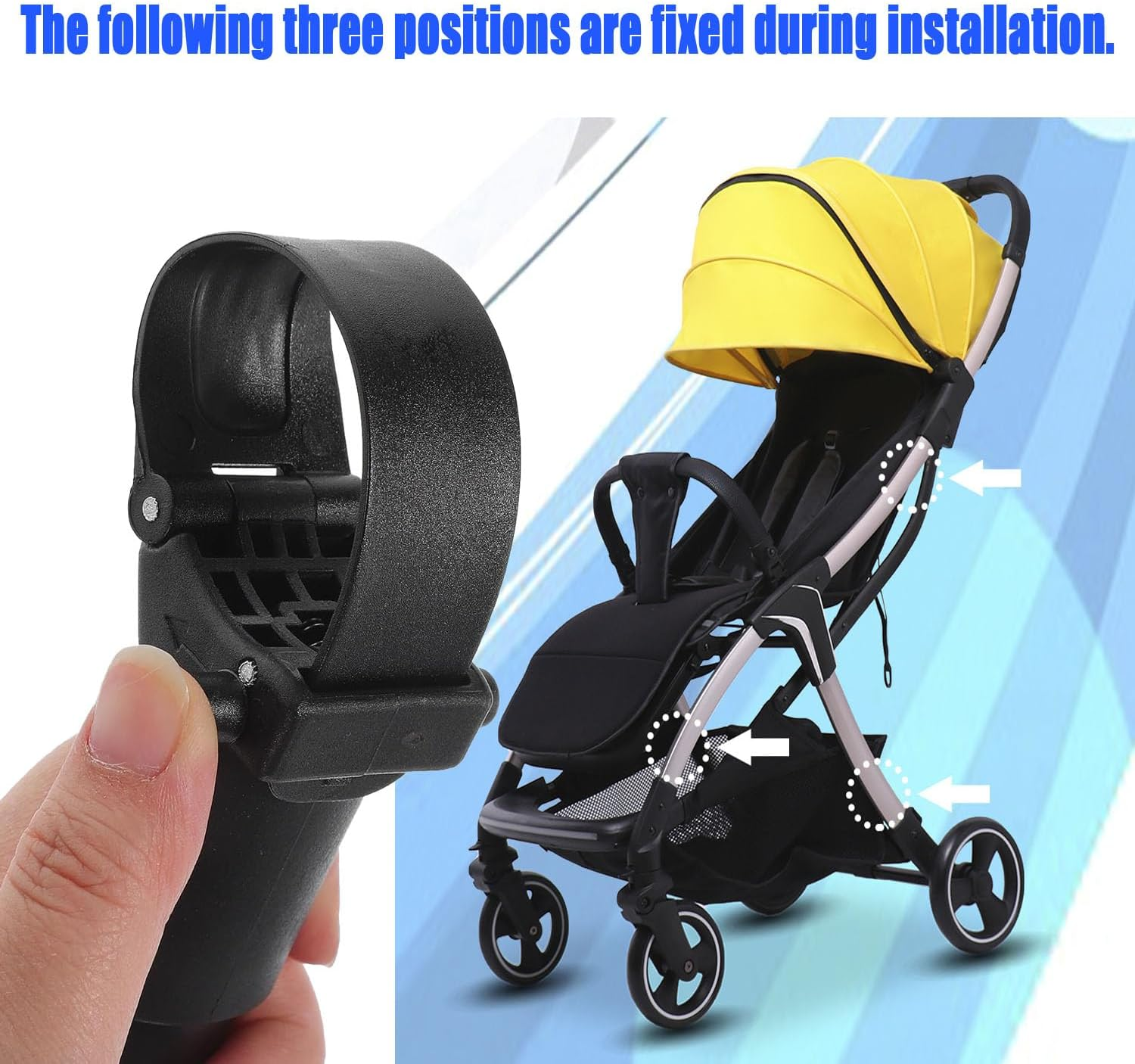 3Pcs Twin Stroller Connection Accessories, Pushchair Connector, Stroller Cart Automotive Connectors, Stroller Car Connector Acessories, Adjustable, Universal, 2 Strollers Into1 Twin Stroller image number 5