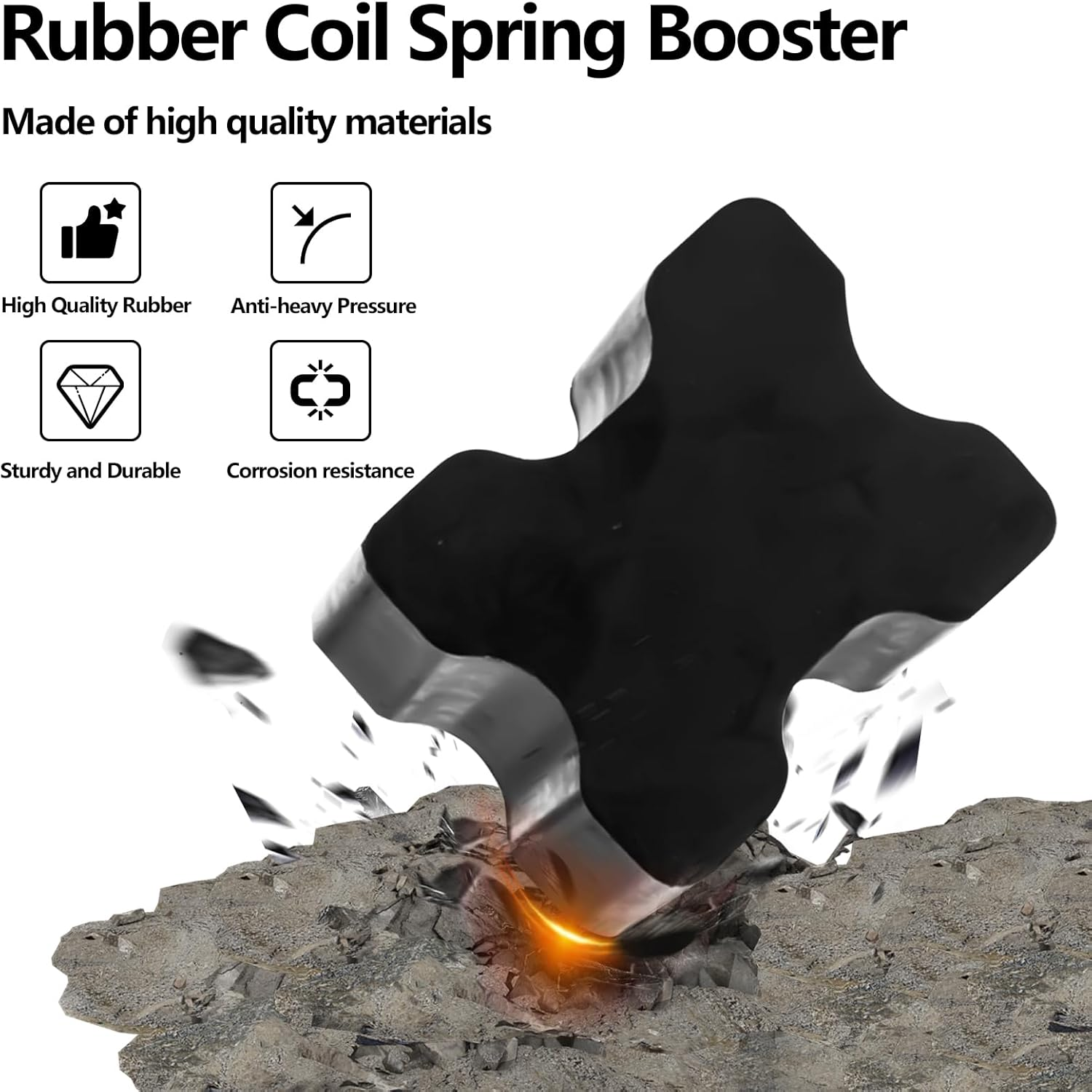 Ahuliao Rubber Coil Spring Spacer Boosters - Heavy Duty Coil Spring Spacers for Car, 1/'' to 1.5/'' Coil Spring Lift Spacers - 6 Pack image number 5