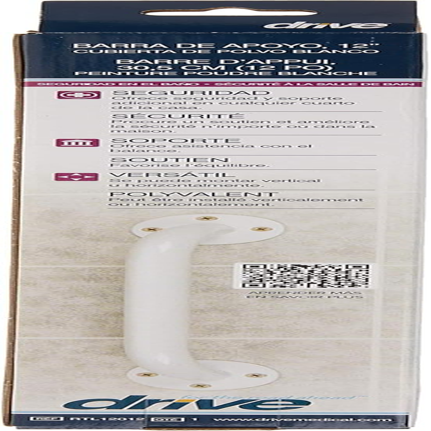Drive Medical White Powder Coated Grab Bar, White, 12" image number 5