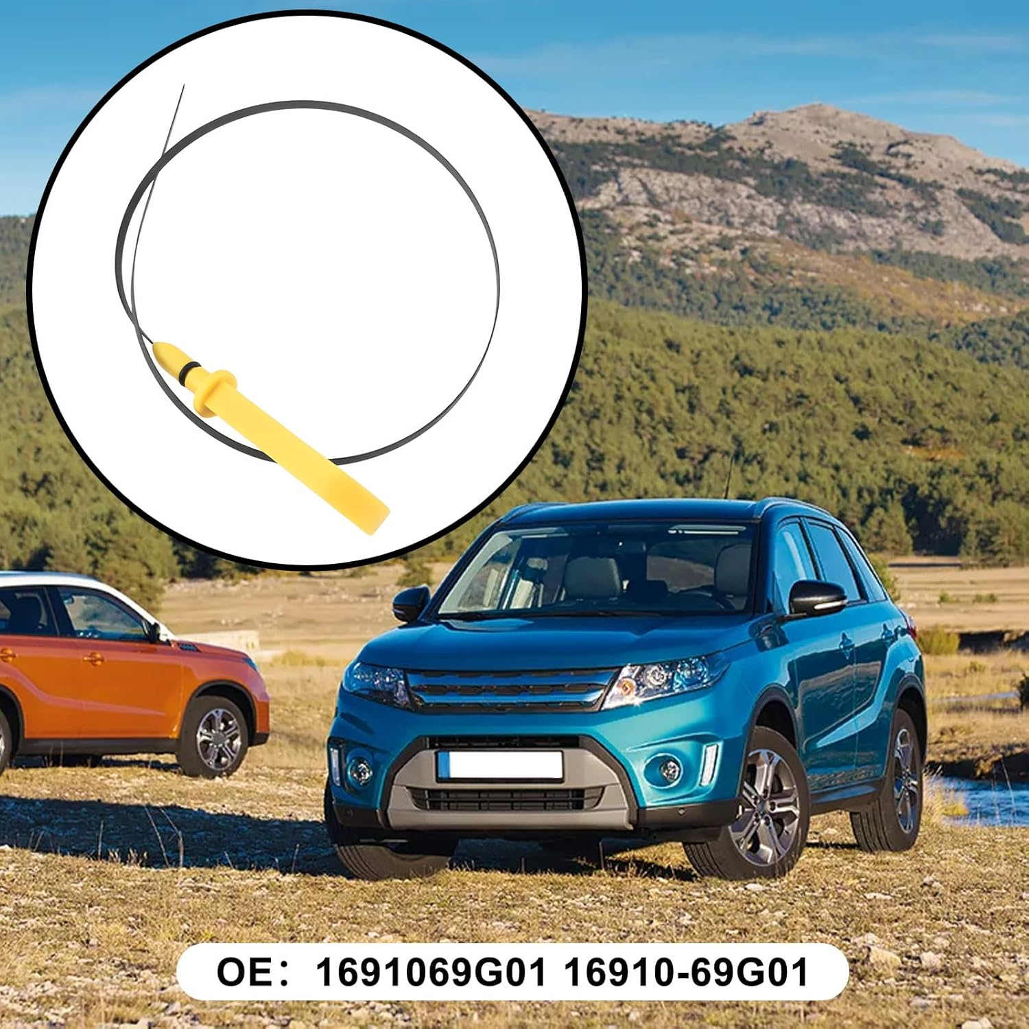 Emsea Car Oil Level Dipstick Length 519Mm Dip Stick Measurer Car Accessory 1691069G01 Compatible with Suzuki Grand Vitara image number 5