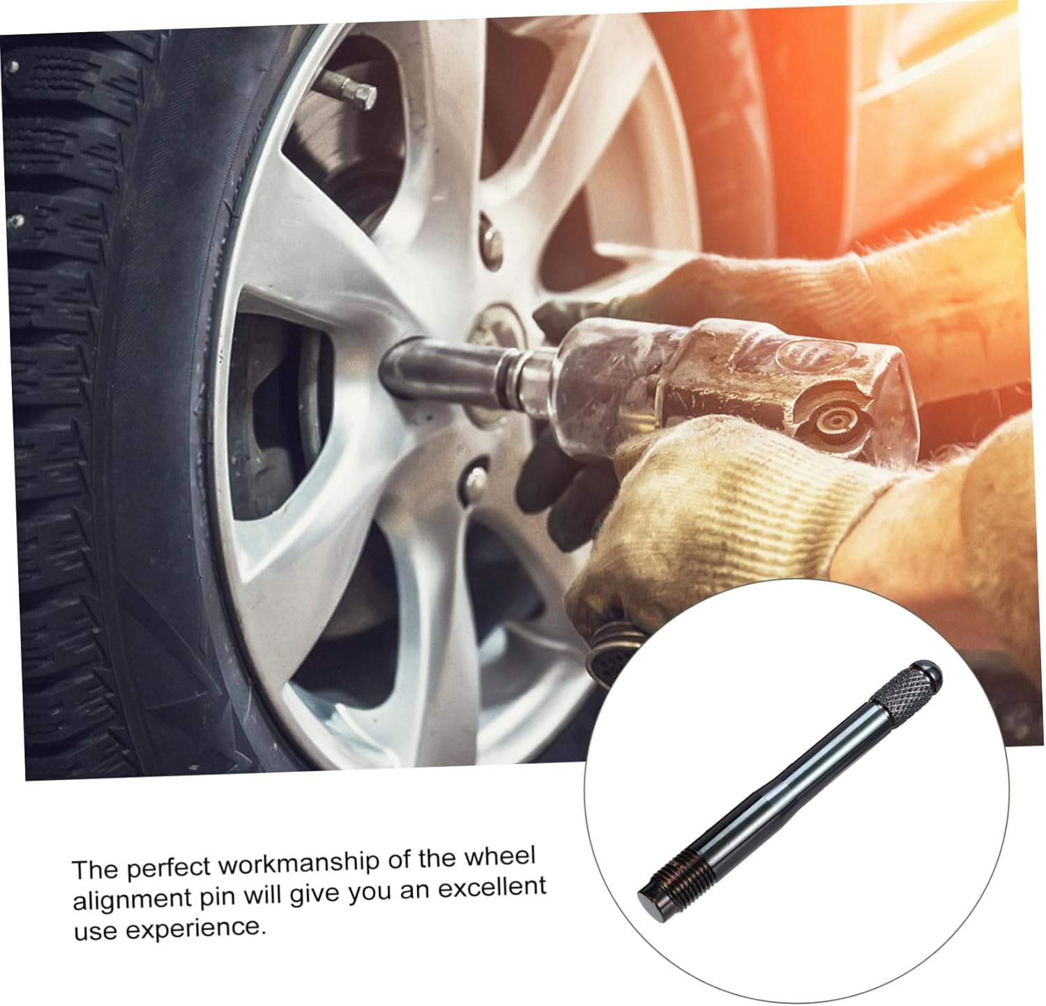 Beatifufu Automotive Guide Pin Wheel Alignment Tools Stainless Steel Wheel Alignment Pin Bolt