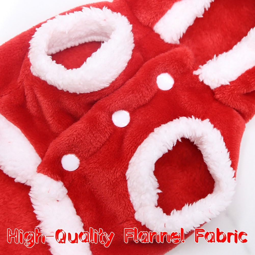 Pet Christmas Costume with Antlers Dogs Christmas Costume Christmas Pet Clothes Pet Hoodies Pet Christmas Outfit Small Medium Dogs and Cats Christmas Carnival Party Red M