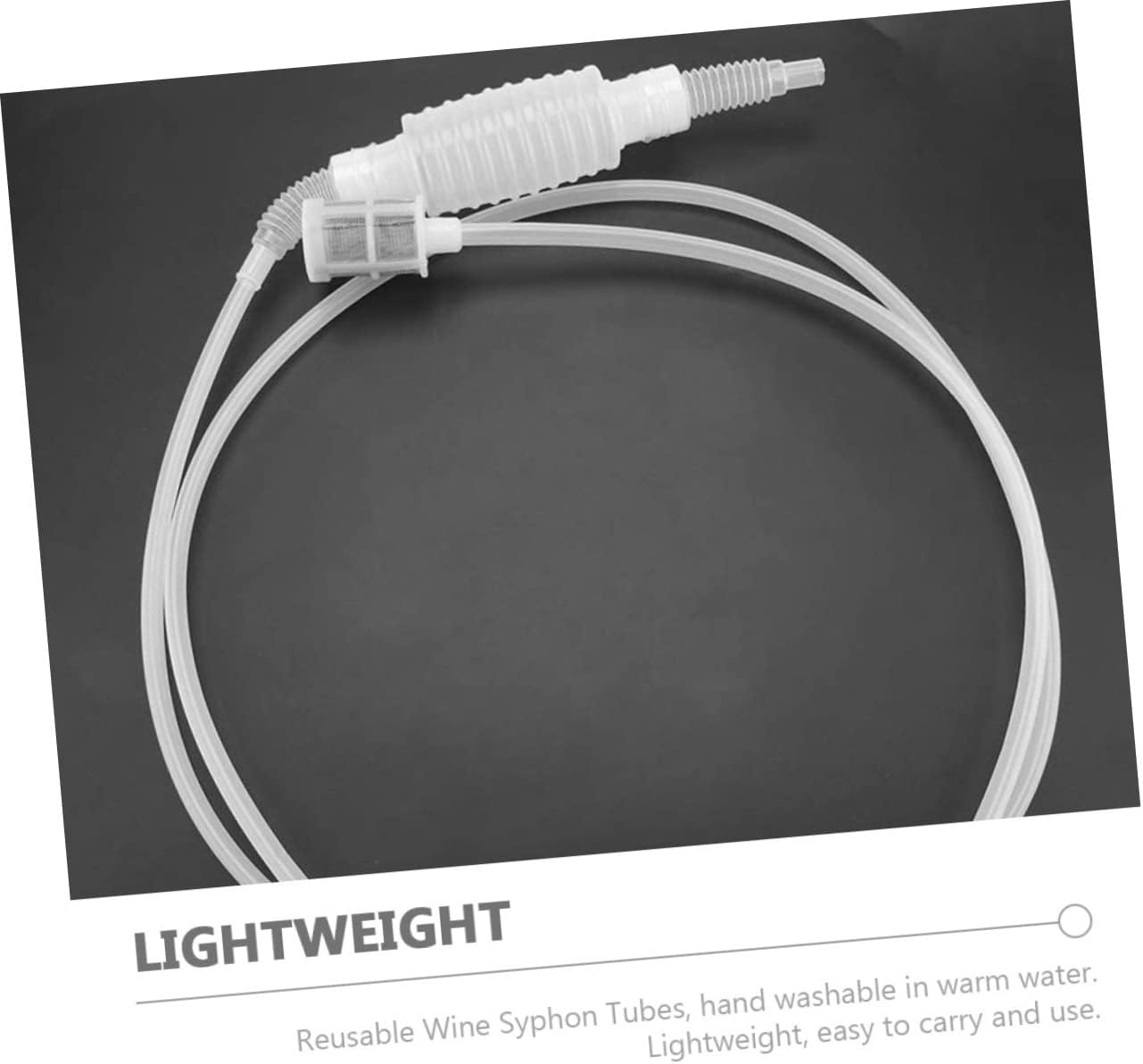 OKUMEYR 1 Set Auto Siphon Tube Hose for Wine Making Food Grade Pump Siphon Filter Soft Tube for Home Brew Wine and Beer Transfer image number 5