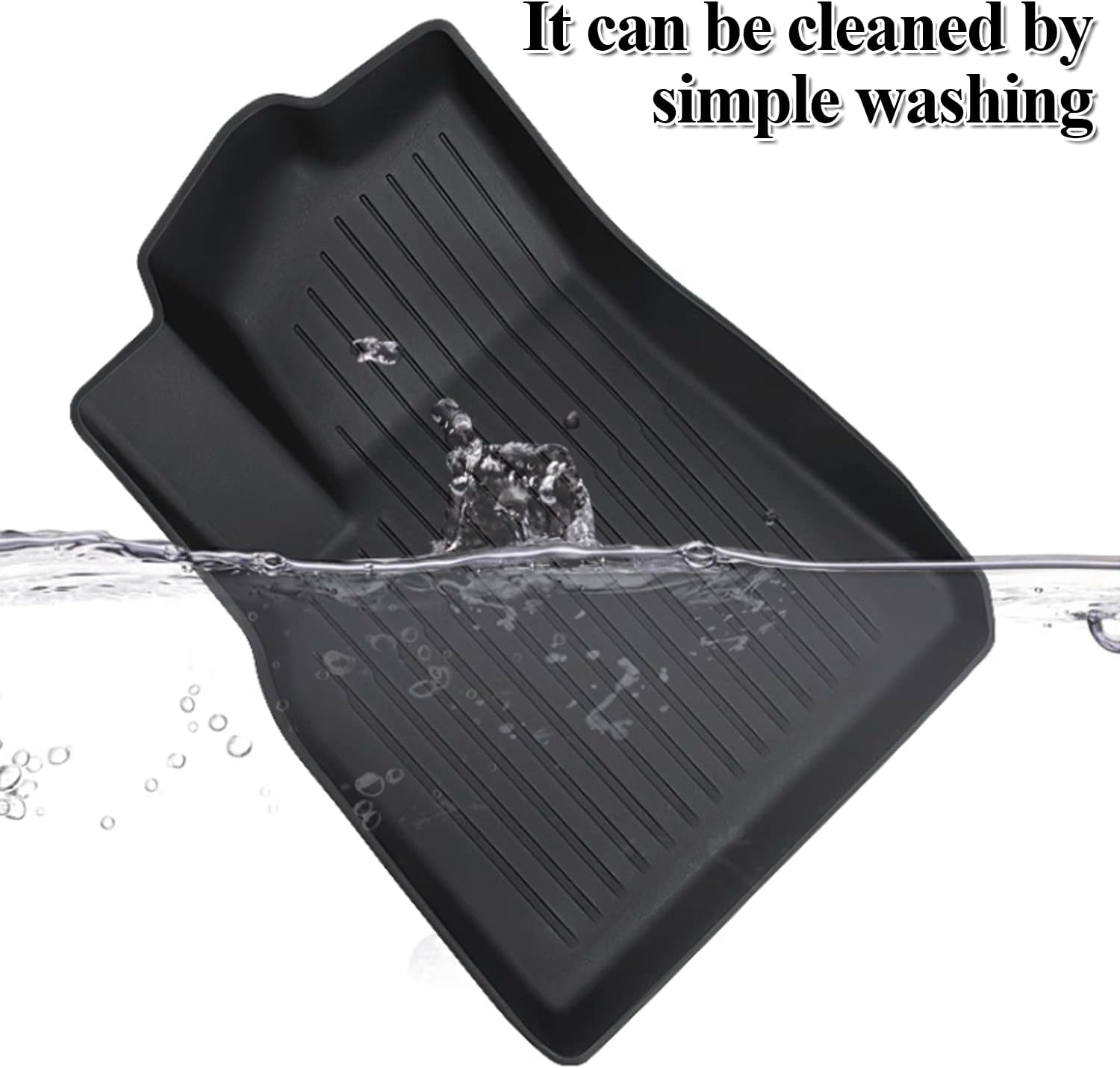 Yotsuba for Tesla Model Y Floor Mats, 3PCS 3D TPE All-Weather Waterproof Floor Liner Suit for Tesla Model Y 2017-2024 image number 5