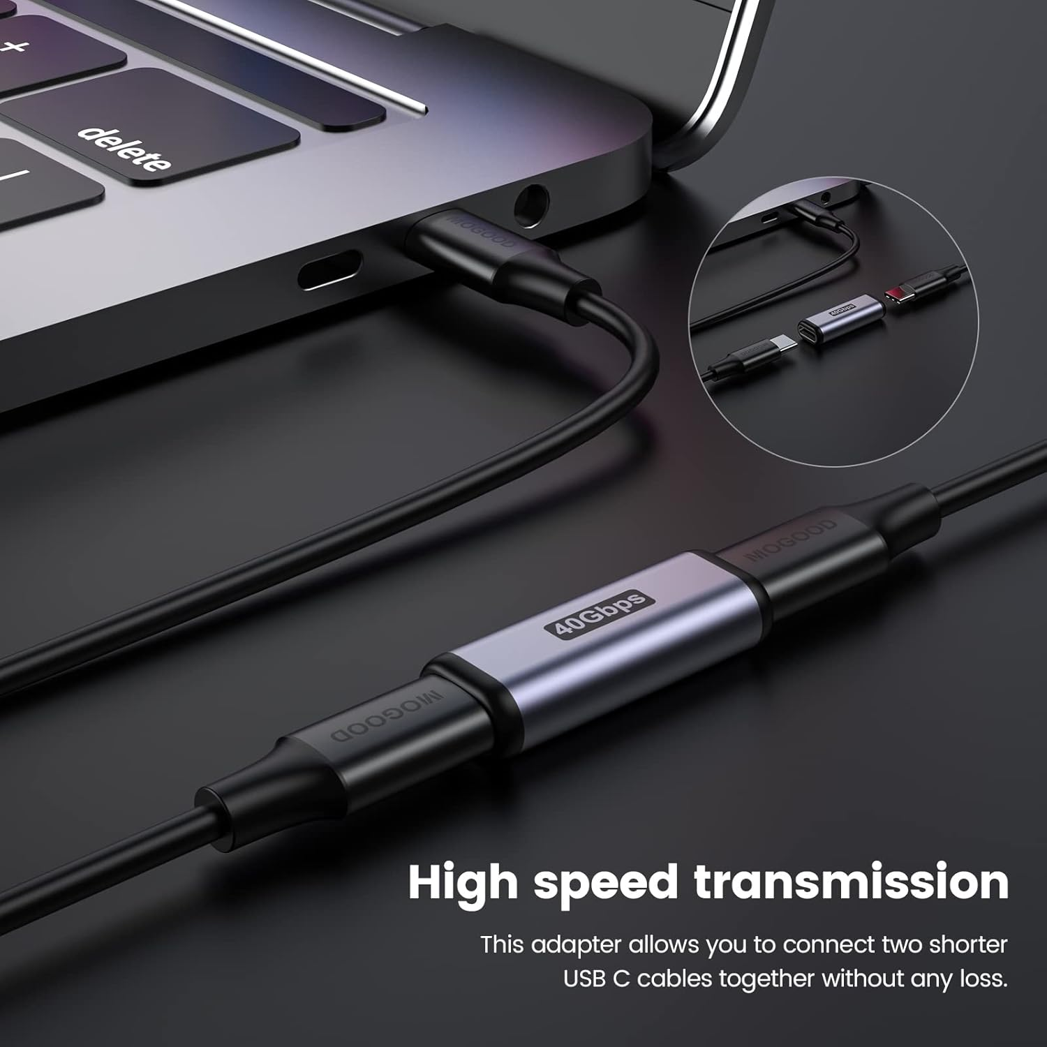 MOGOOD USB C Female to Female Adapter USB C Coupler 40Gbps Type C Coupler Connecter Compatible with USB C Device image number 6