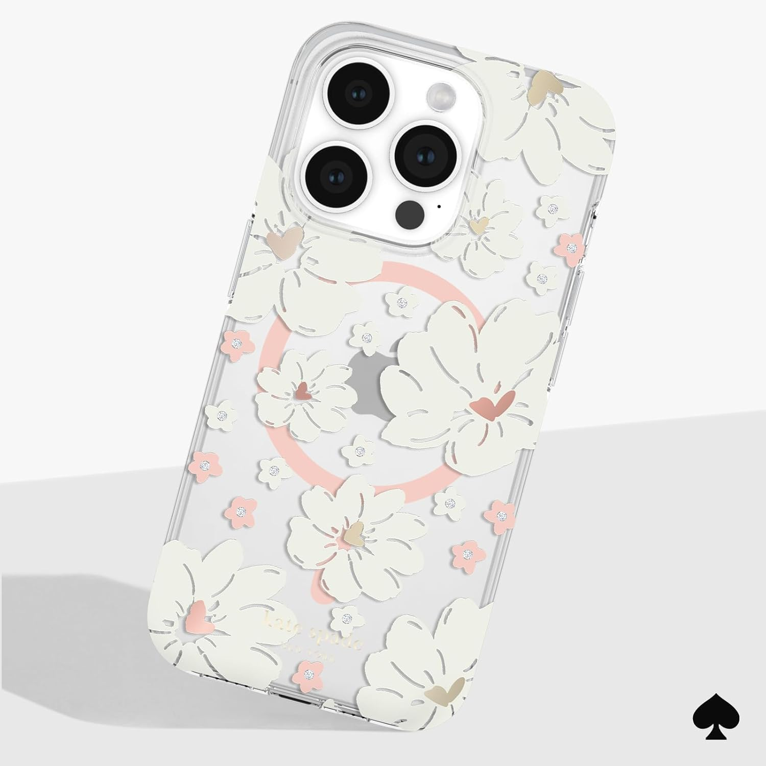 Kate Spade Hardshell Magsafe Case for Iphone 15 Pro (6.1-Inch), Classic Peony image number 2
