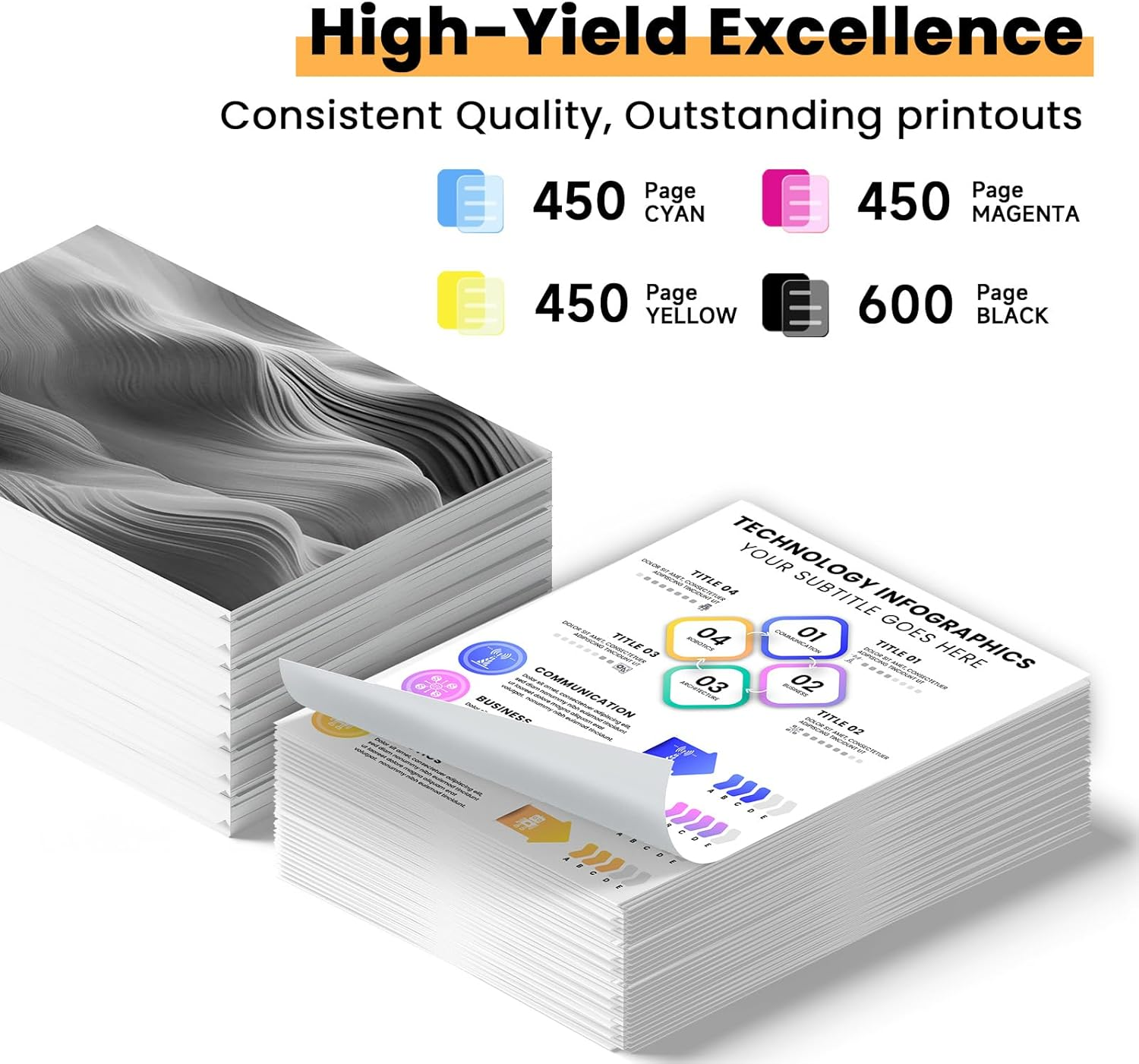 Torvon 212XL Ink Cartridge for Epson 212 212XL 212 XL Ink Cartridges Combo Pack 4 Compatible with Epson XP-2100 XP2100 XP-3100 XP-3105 XP-4100 XP4100 WF-2810 WF-2830 WF-2850 Printer(B/C/M/Y) image number 6