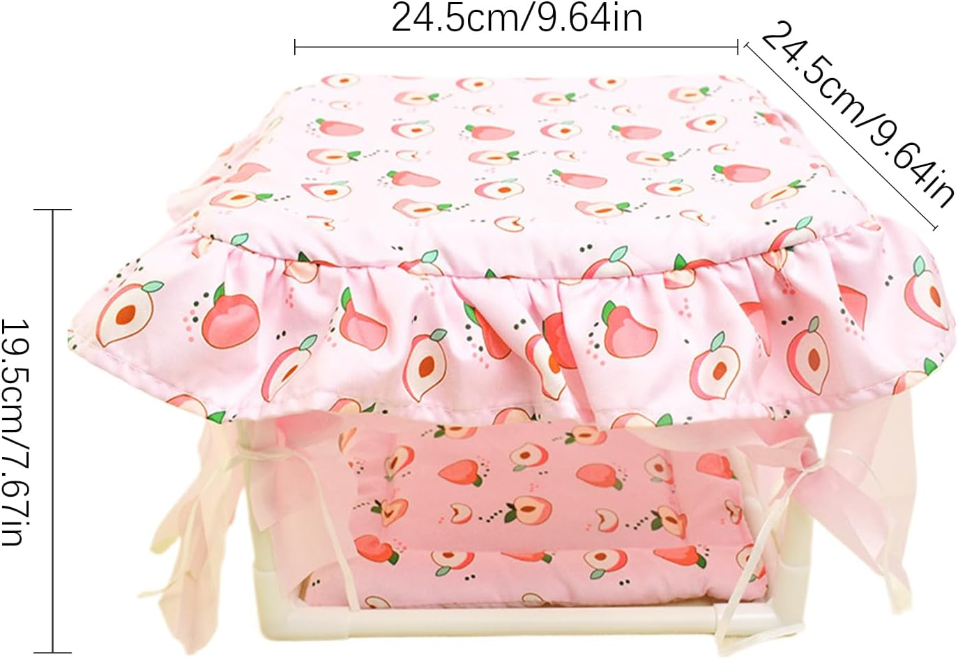 Hamster Hut | Cute Small Animal Habitat Hideaway Hut - Soft Tassel Door Bedding Shelter for Mice Playroom Bunny Chinchilla Gerbil Bedroom image number 3