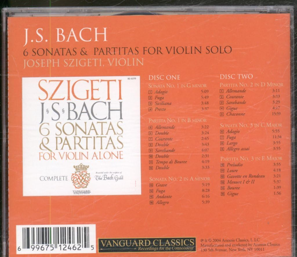 6 Sonatas & Partitas for Solo Violin
