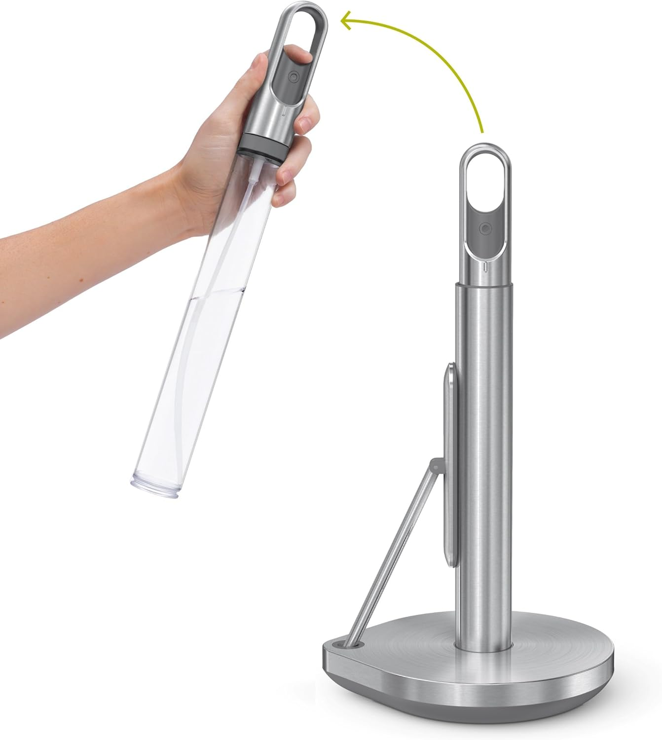 Simplehuman Paper Towel Holder with Spray Bottle - All in One Cleaning Tool