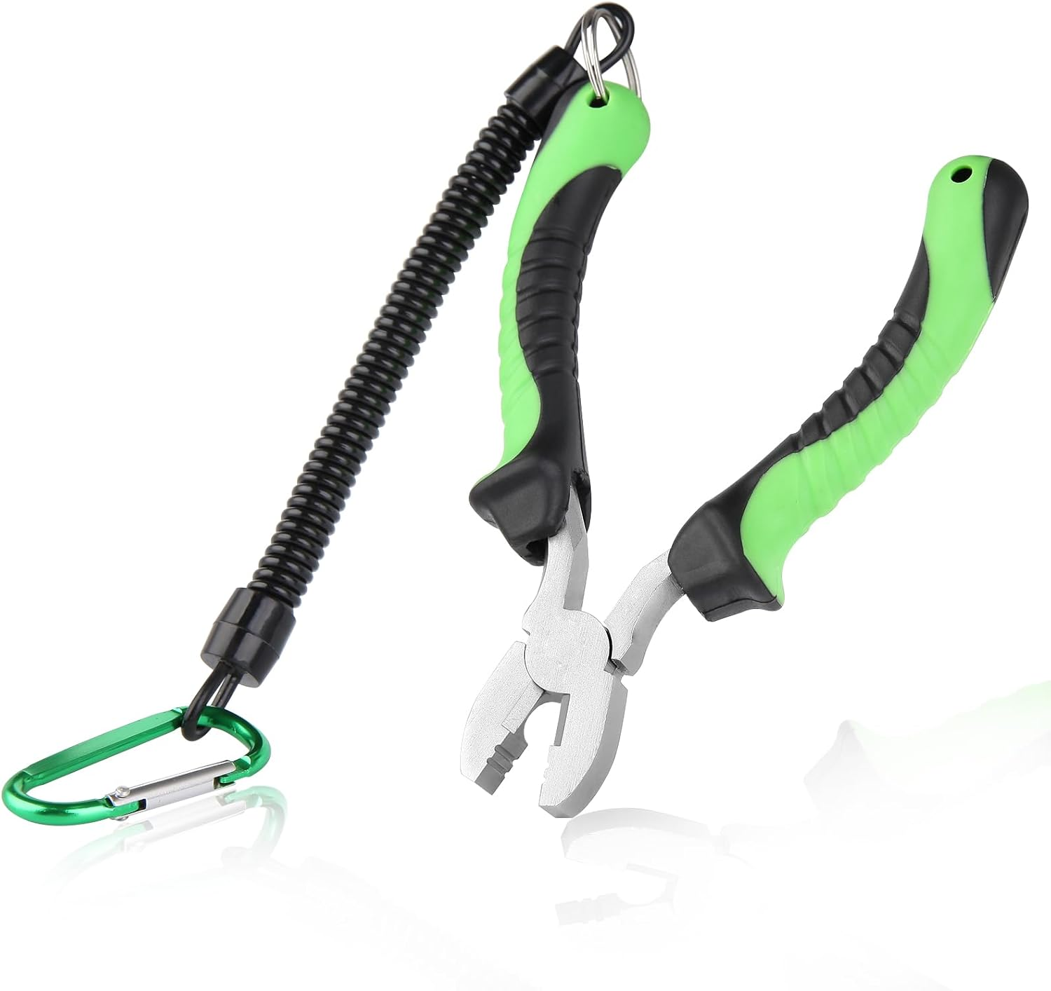 LEONTOOL Fishing Pliers for Single-Barrel Sleeves Fishing Crimper with Cutter Saltwater Fishing Gear Tackle with Lanyard image number 2