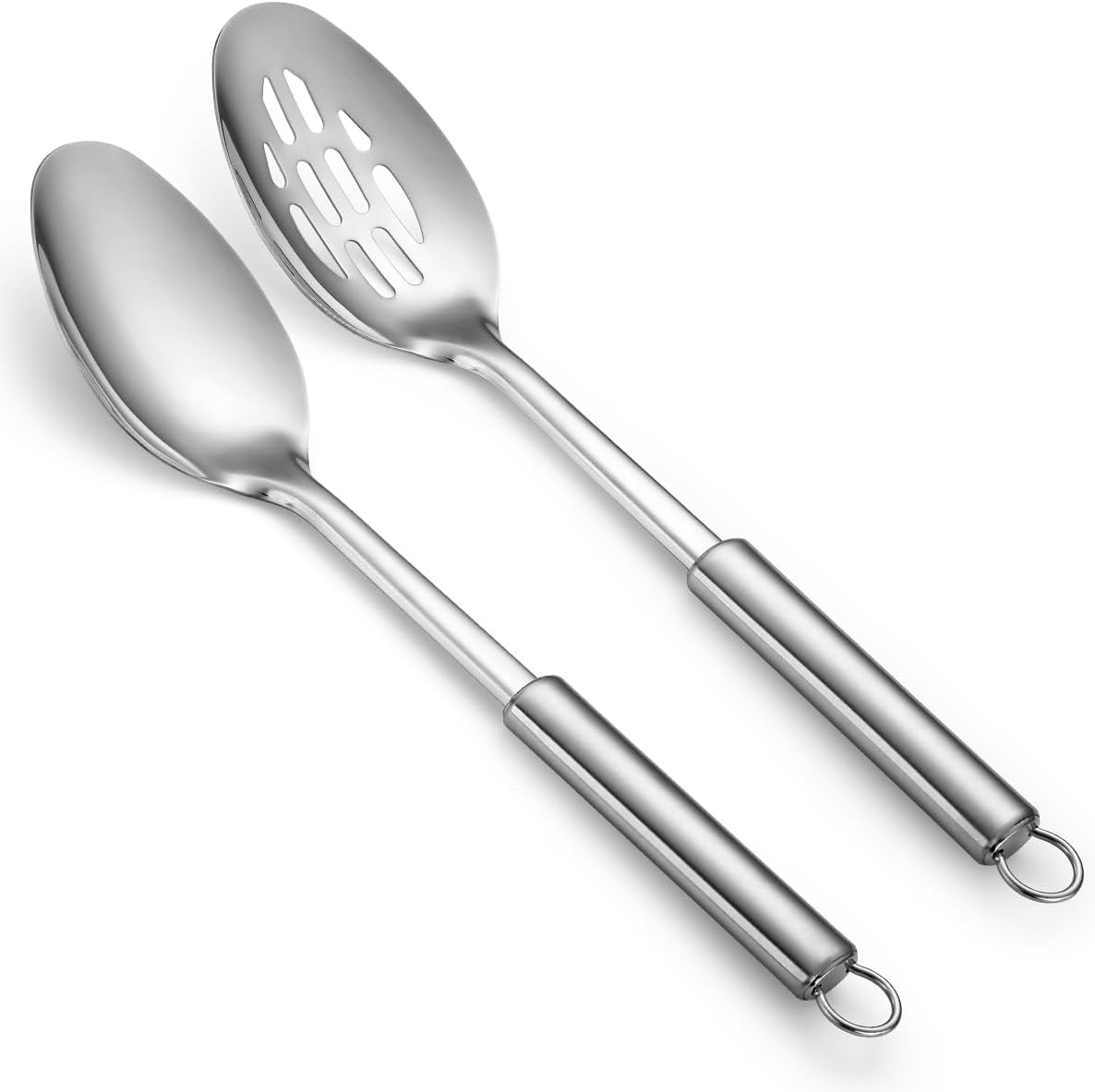Cooking Spoons Set, Reanea Stainless Steel Kitchen Solid Slotted Spoon, Cooking Utensils Set, Mixing, Serving, Stiring Large Spoons, Gifts for Home, Restaurant image number 4