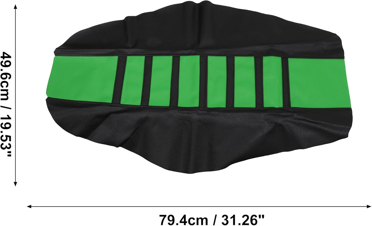 X AUTOHAUX Universal Motorcycle Pit Dirt Bike Faux Leather Soft Seat Cover anti Slip Seat Cushion Green Black image number 2