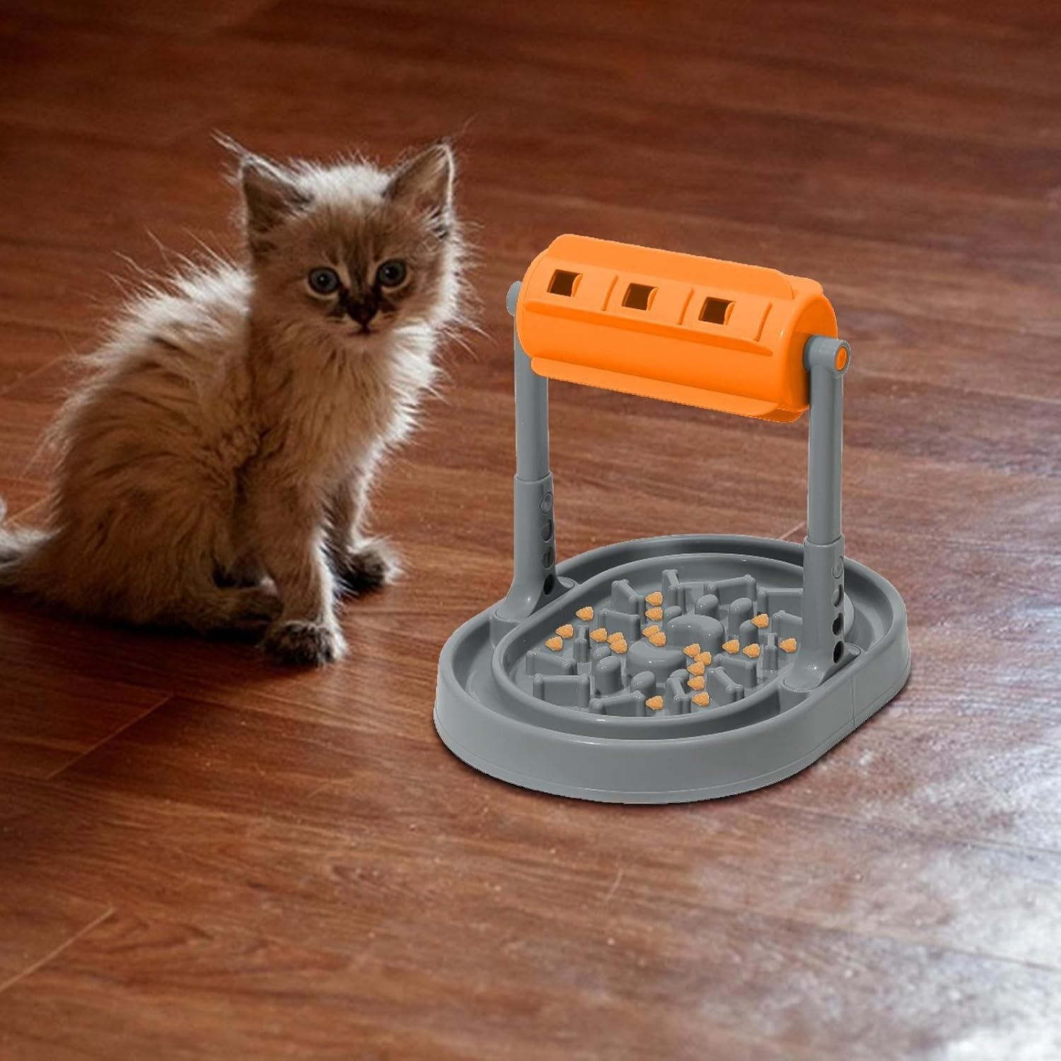 Pet Rolling Slow Feeder | Interactive Puzzle Toy,Adjustable Dog and Cat Food Bowl Slow Food Toys for Pets, Kitten, Dog, Cats image number 6