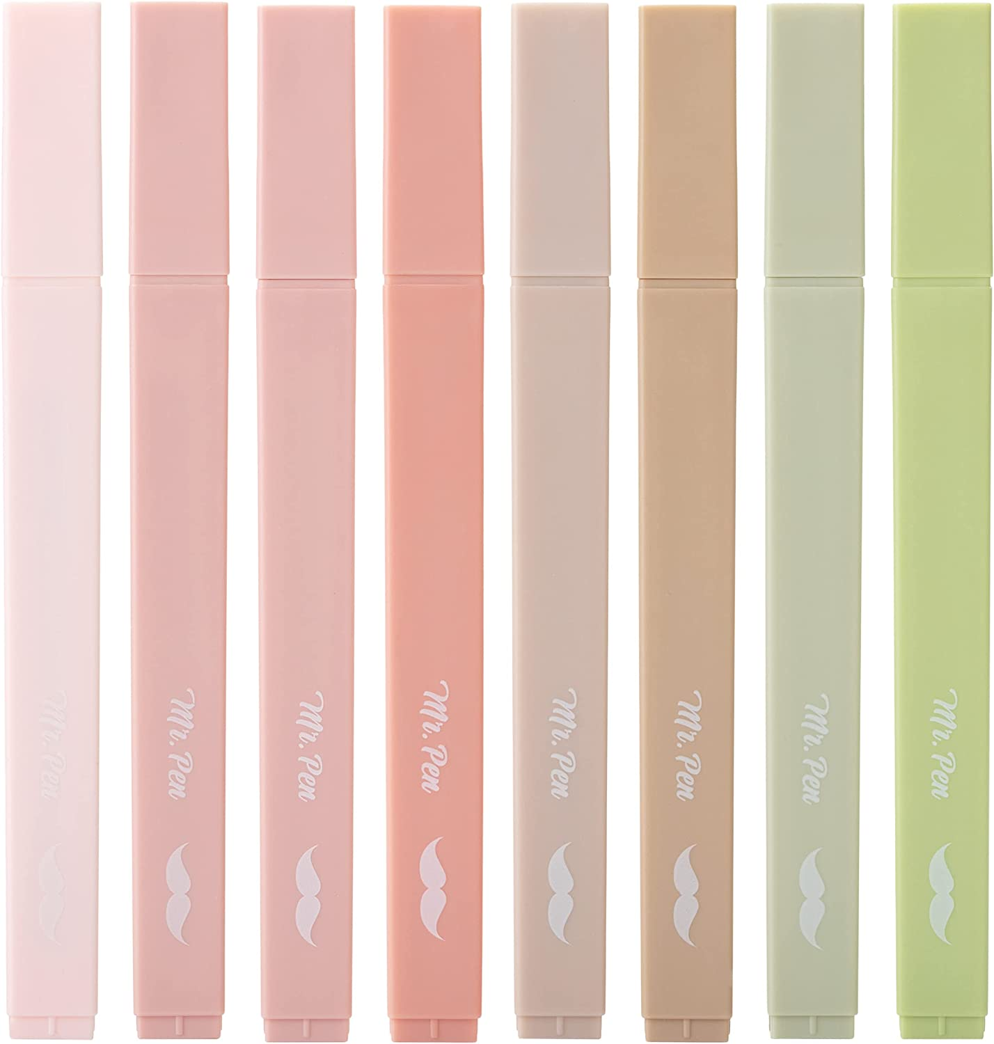 Mr. Pen- Aesthetic Cute Pastel Highlighters Set, 8 Pcs, Chisel Tip, Candy Colors, No Bleed Bible Assorted Colors