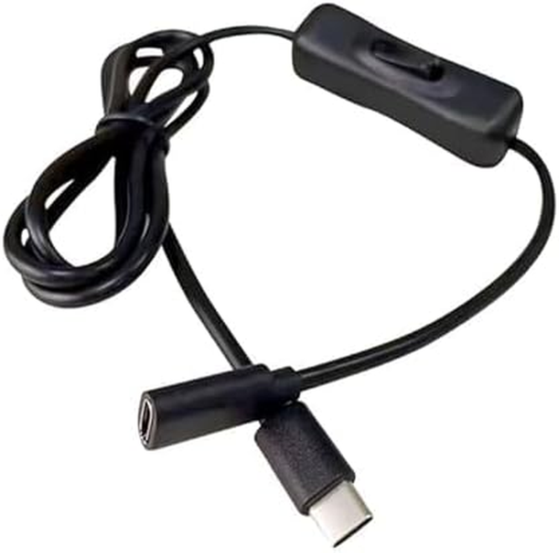 Black USB C Extension Cable with On/Off Switch Perfect for Charging and Data Transfer on Any Type C Device Type C Male to Female Cable Home Audio Accessories Cables and Interconnects image number 3