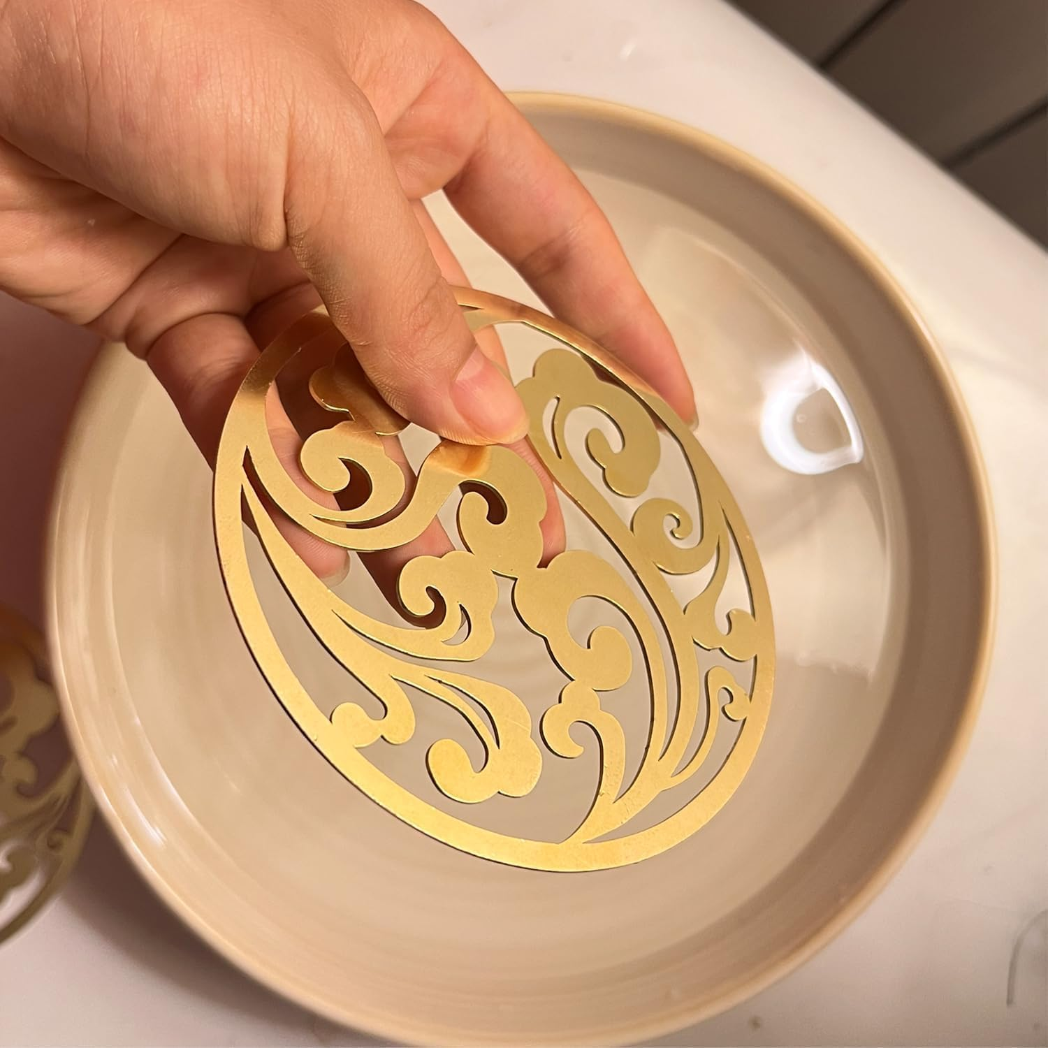 Yharnamite Copper Bird Bath Purification Disk, Pure Copper Cleaning Disk, Safe Water Tool, Natural Algae Control Accessory for Pond, Balcony, Outdoor image number 6