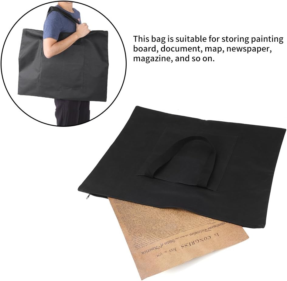 Painting Board Case, A2 Drawing Painting Board Storage File Bag 21.2 X 27.1Inch Thickened Waterproof Document Carry Case Portable Drawing Oxford Canvas Handbag image number 1