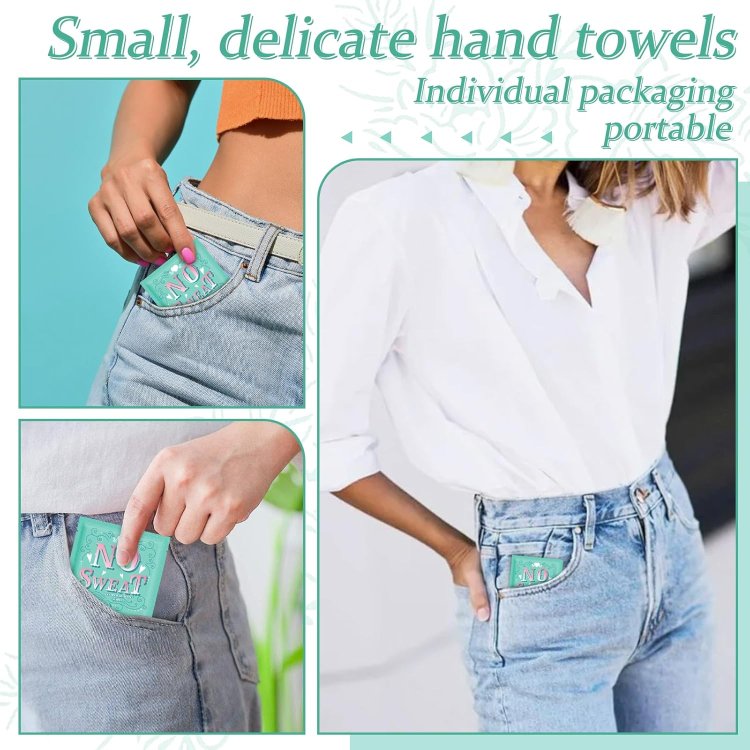 EDTOY Body Wipes 50 Pieces of Antiperspirant Deodorant Wipes and Travel Deodorant Individually Wrap Hypoallergenic Mini Deodorant Underarm Sweating and Travel to Clean Skin for Female Male Teenagers (50) image number 5