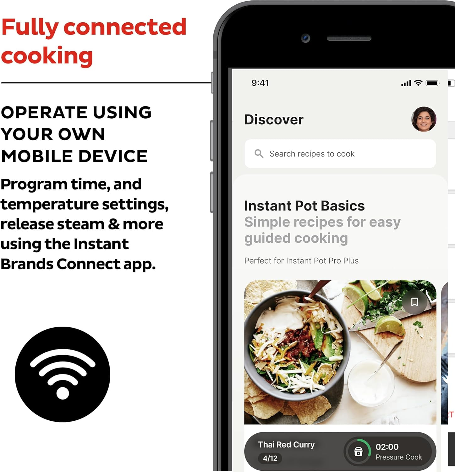 Instant Pot Pro plus Wi-Fi Smart 10-In-1, Pressure Cooker, Slow Cooker, Rice Cooker, Steamer, Saut&eacute; Pan, Yogurt Maker, Warmer, and More, Includes App with over 800 Recipes, 5.7 Litre Capacity image number 6