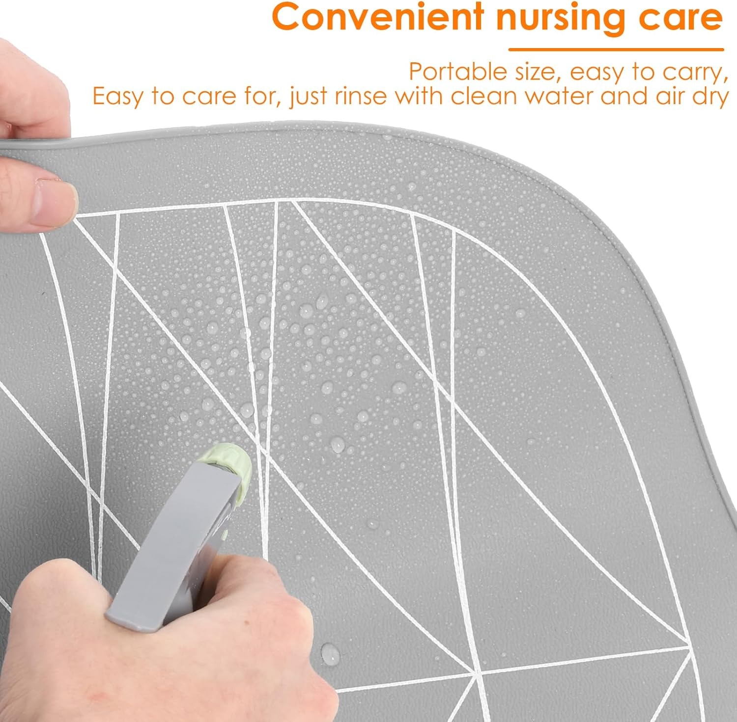 Rdjeokf 2Pcs Hair Cutting Collar with Guidelines, Waterproof Silicone Hair Cuttings Mat, Salon Hairdressing Pad for Hair Stylist, Barber Shop, Salon & Home Use (Grey) - Grey image number 6