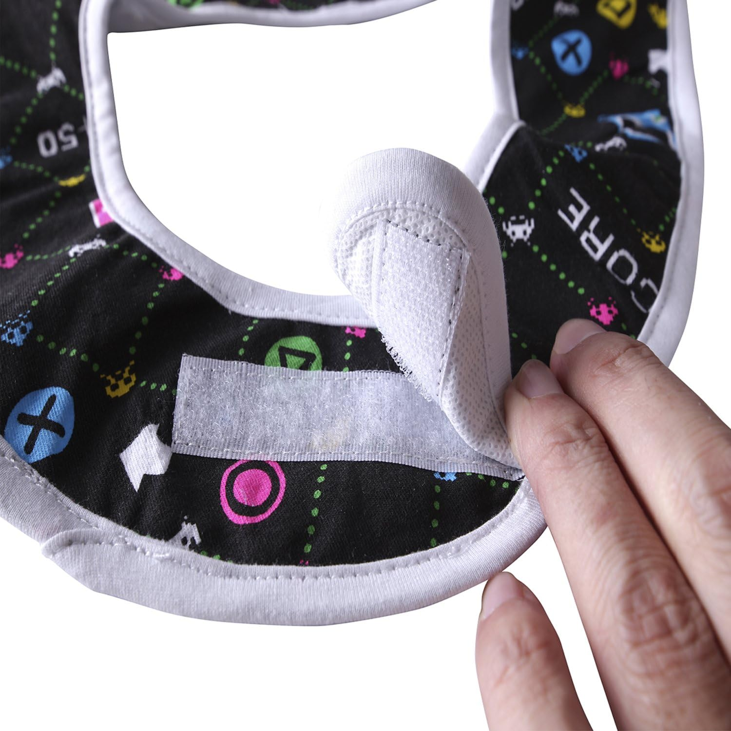 Littleforbig Adult Sized Bib 2 Packs Gamer and Princess Hearts image number 1