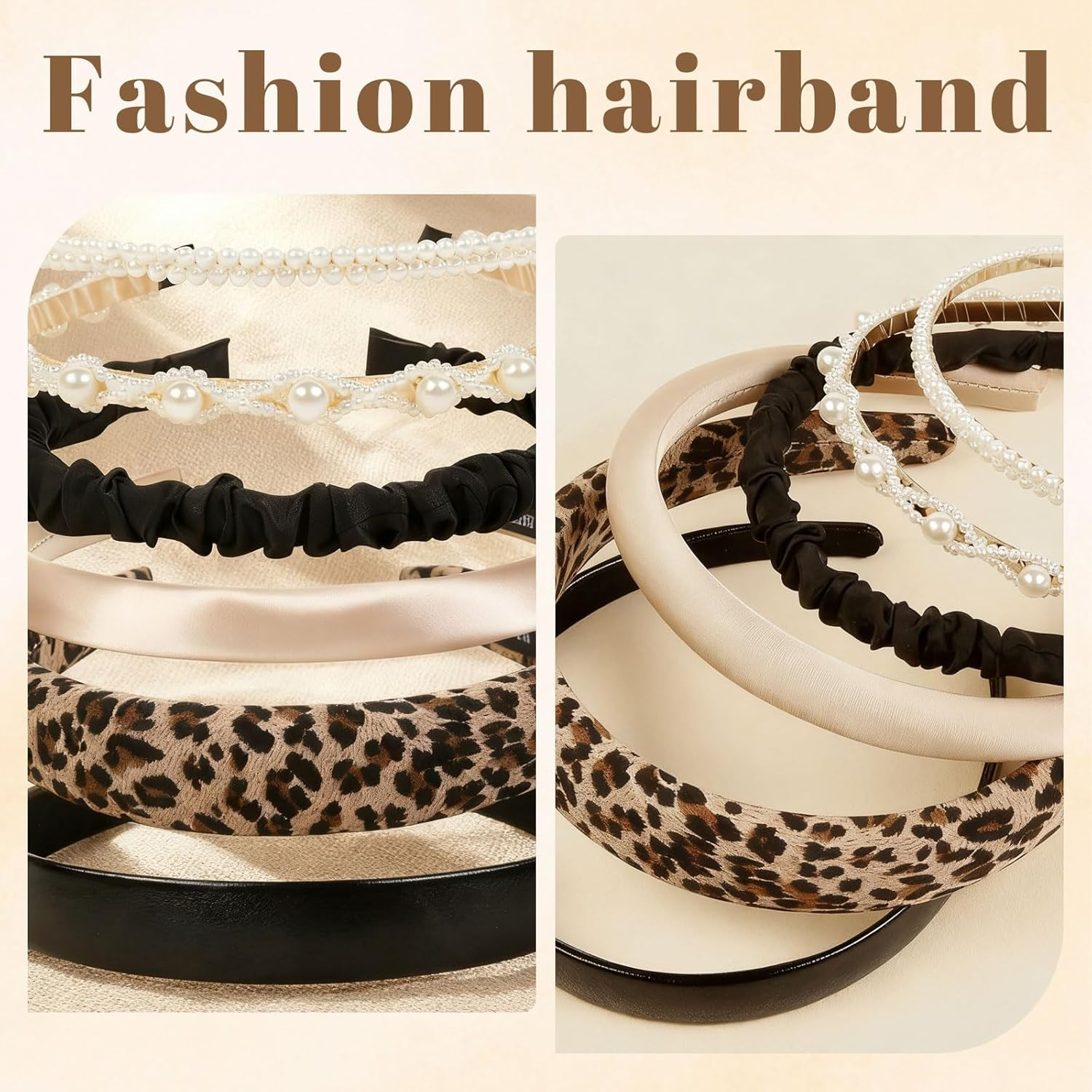 Xanthelle Hairbands Dirndl, 6 Pieces Pearl Women, Traditional & Accessories, Non-Slip Headbands for Ladies, Fashionable Padded Hairbands image number 5