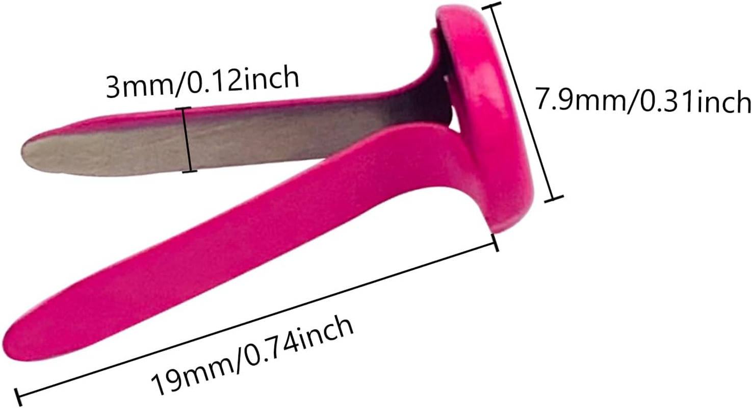 100 PCS Brass Paper Fasteners Metal Brass Fasteners, Mini Brads for Paper Crafts DIY Pins for Crafts (Multicolor) - Multicolor image number 2