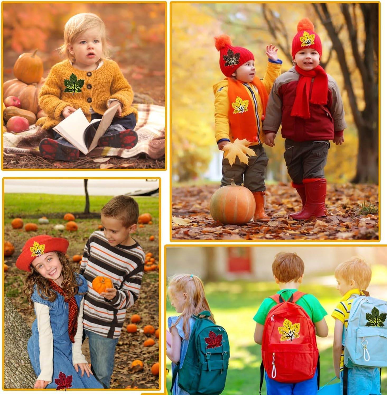 9PCS Colorful Maple Leaves Embroidery Patches Iron on Patches Sew on Applique Patch Autumn Fall Leaf Appliques for Clothes Jackets Jeans Dress Hat Arts Crafts image number 6